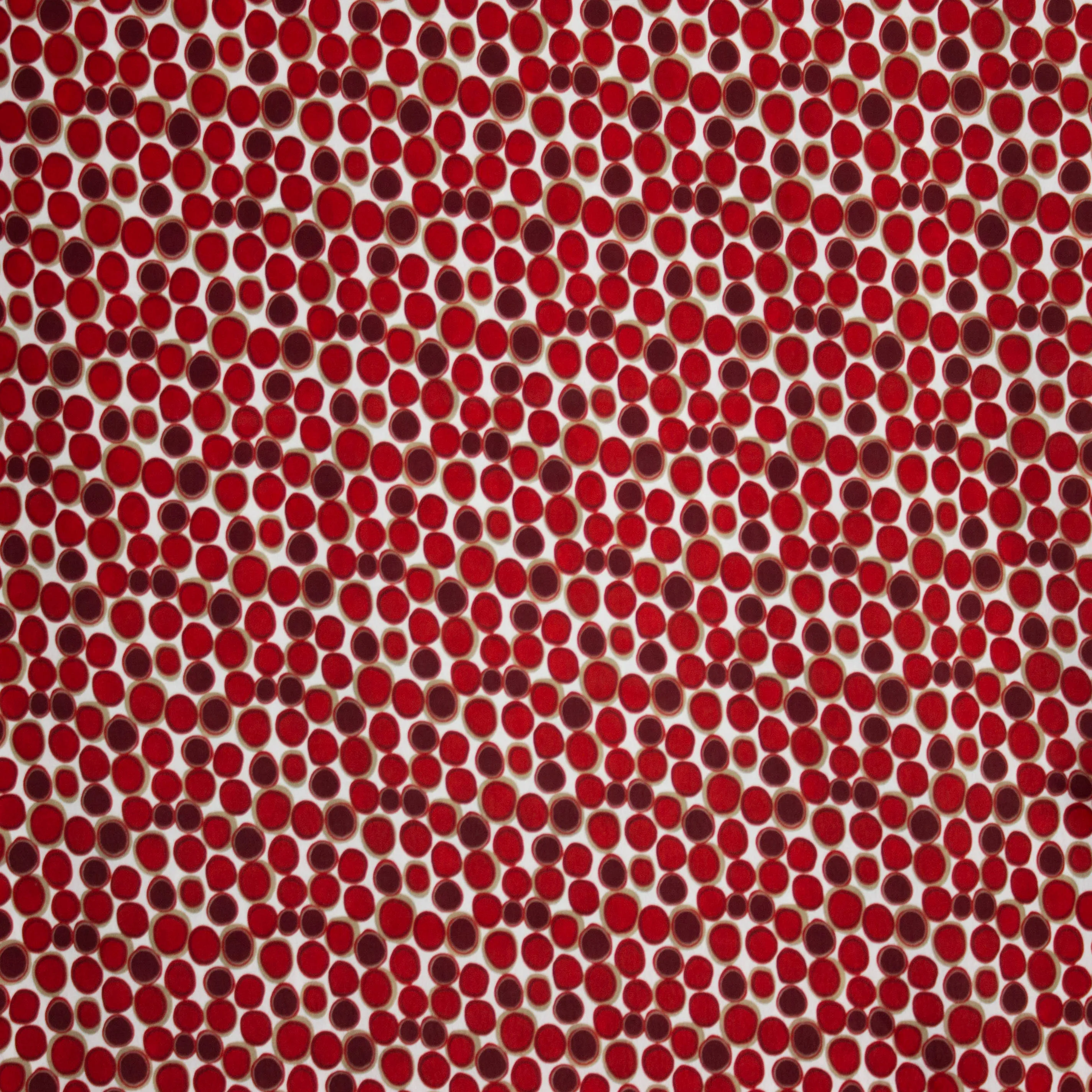 Viscose crêpe met rode stippen - Alta Moda