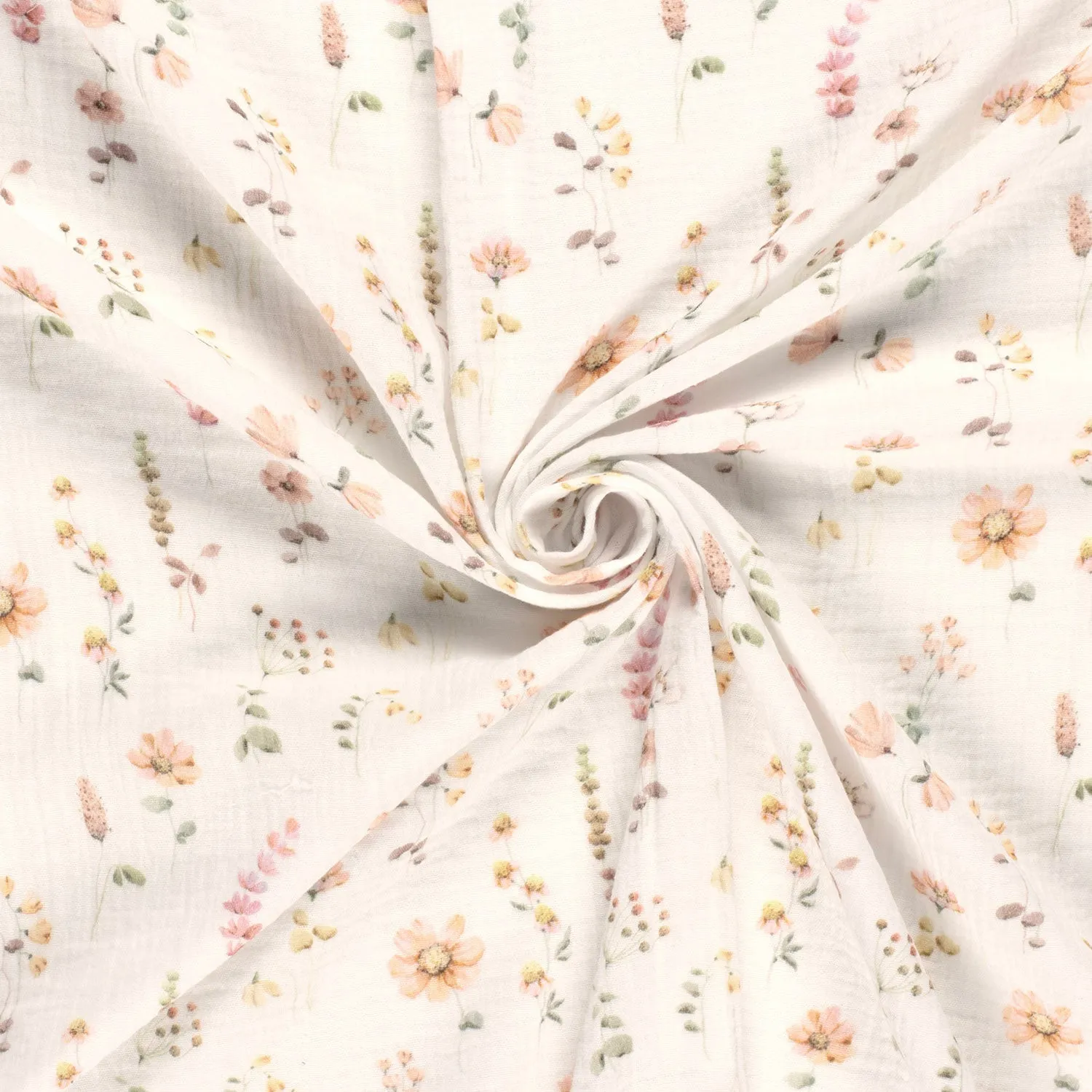 Double gauze met bloemen