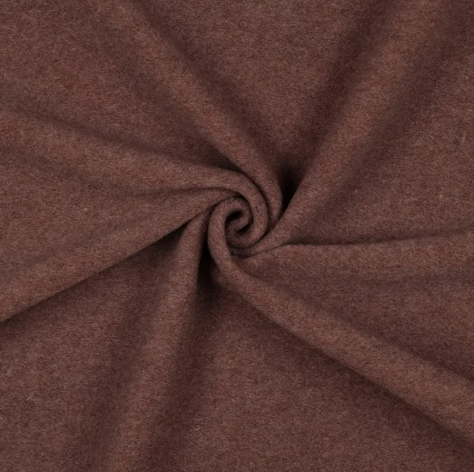 Fleece bruinrood 'merino wool' - Poppy