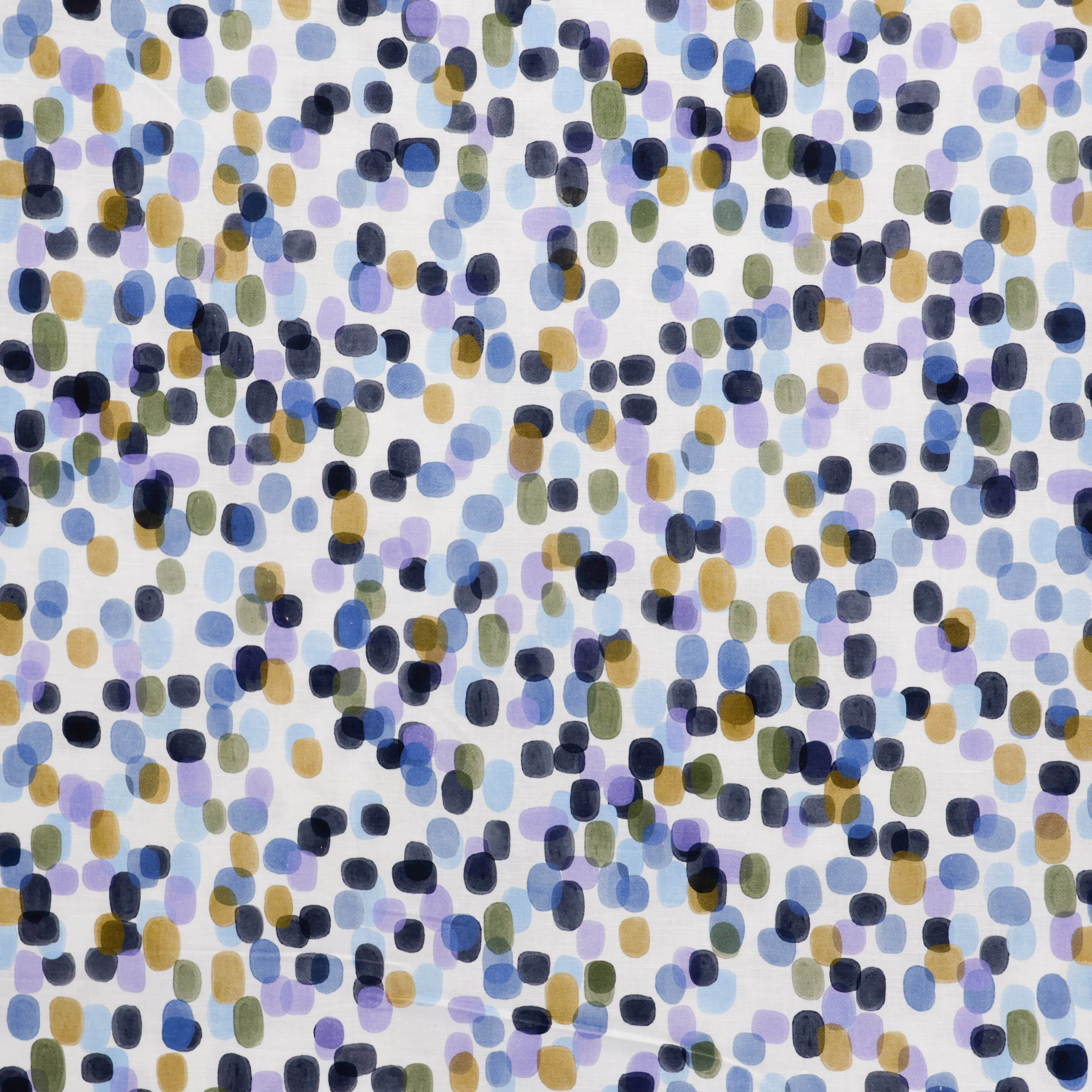 Linnen met blauwe en bruine print - Alta Moda