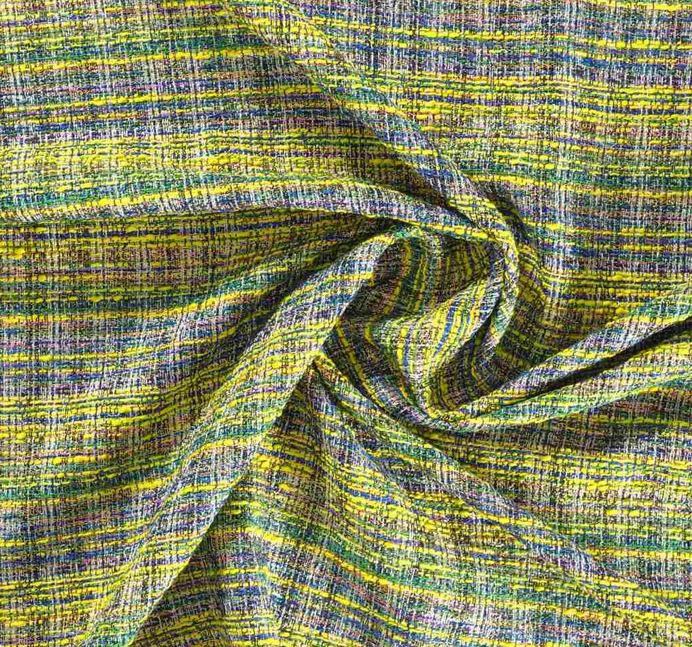 Tweed geel groen multicolor - Lorré