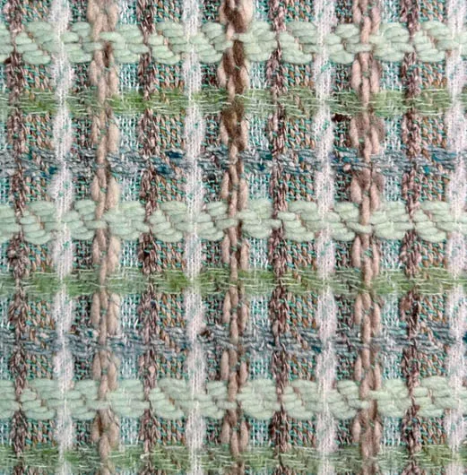 Chanelstof pastelkleuren oudgroen-beige - A La Ville