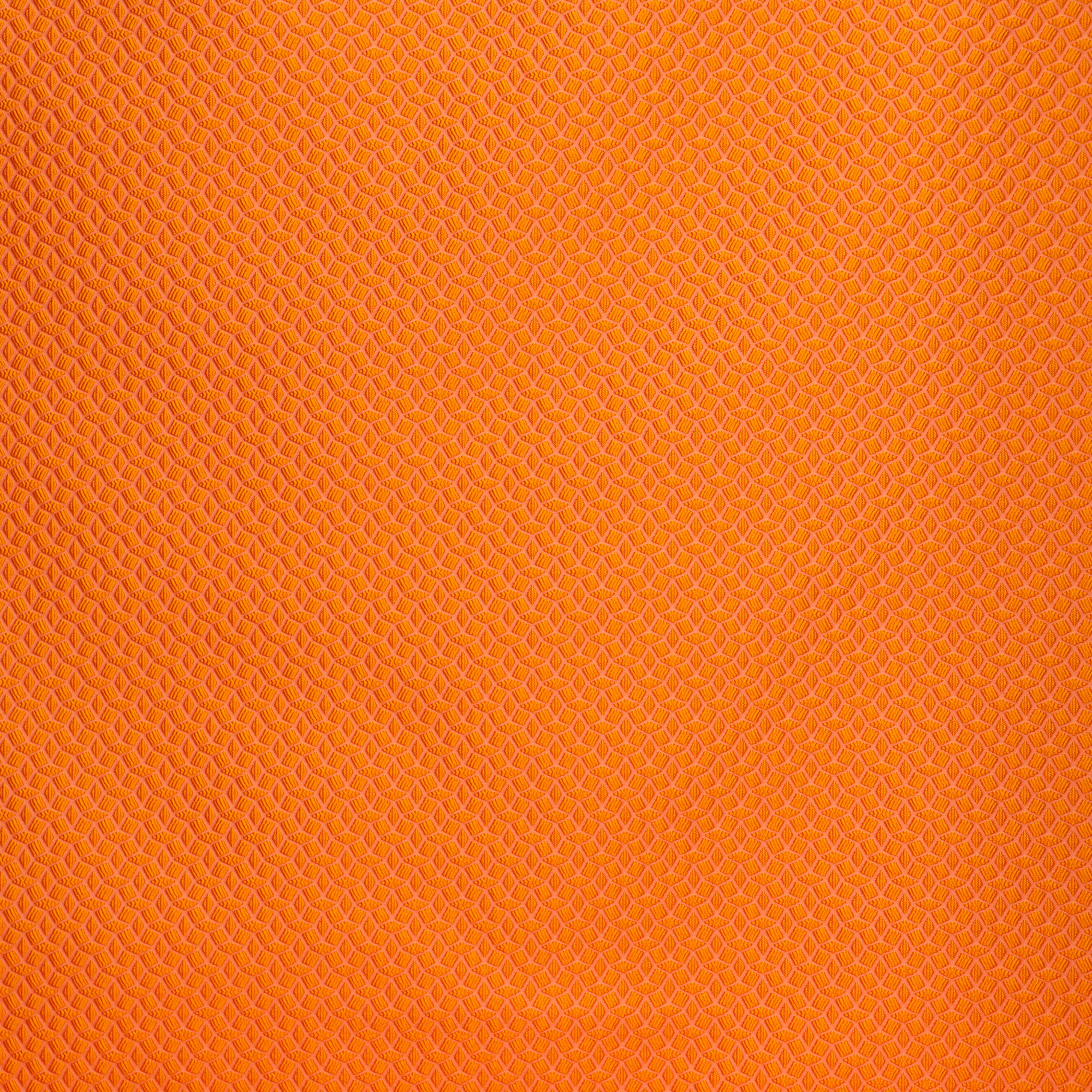 Jacquard oranje met geometrisch patroon - Lorré