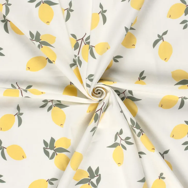 Tricot wit met citroenen - B*Trendy