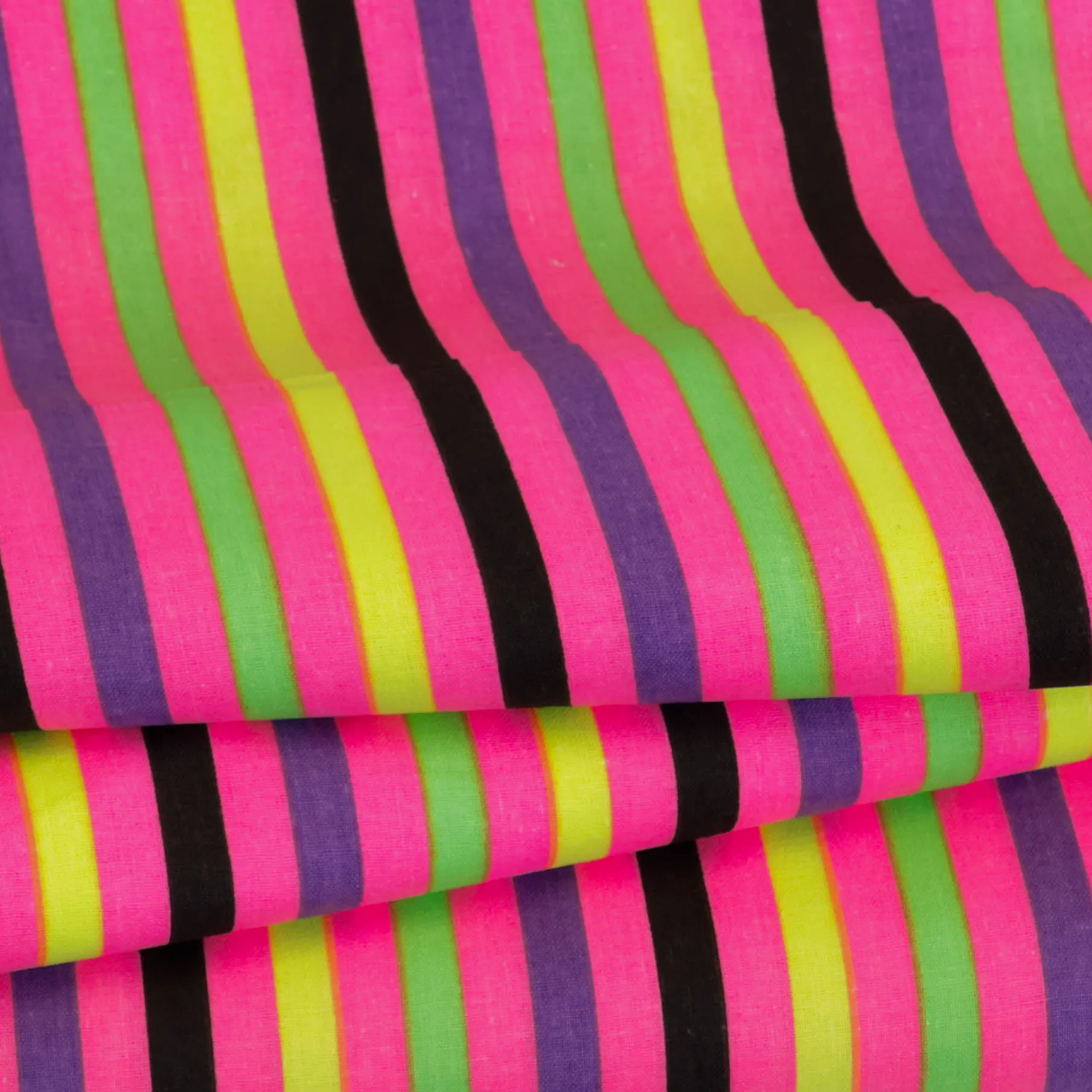 Katoen roze multicolor gestreept