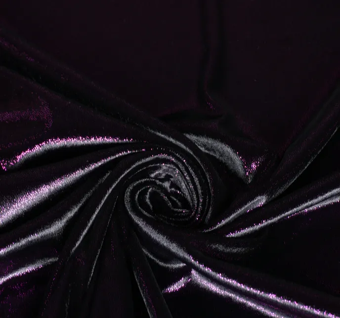 Velour paars glinsterend met stretch - Qjutie & the Qjutest