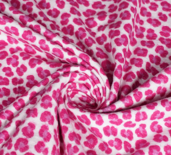 Flanel wit met roze panterprint - Qjutie & the Qjutest