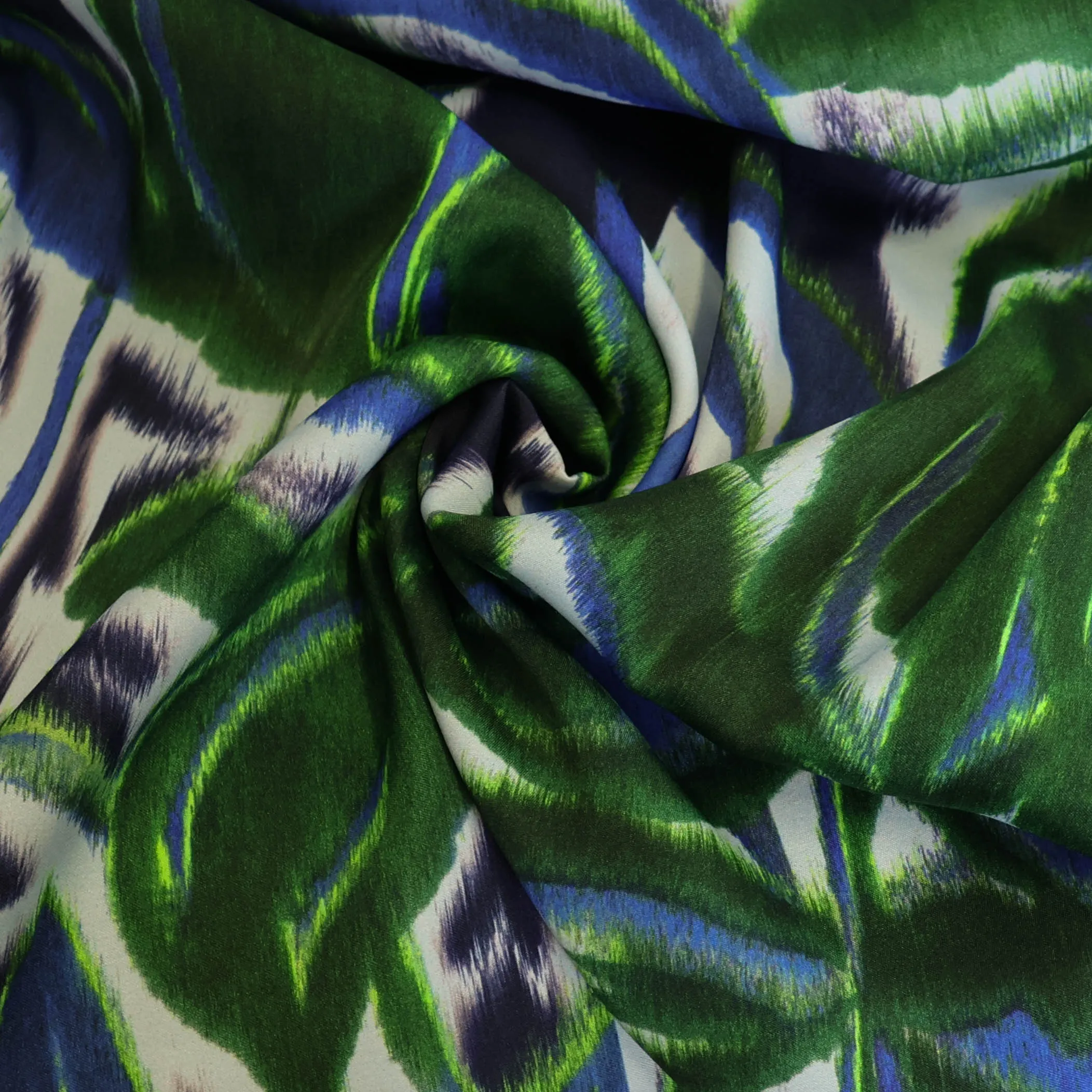 Viscose blauw en groen