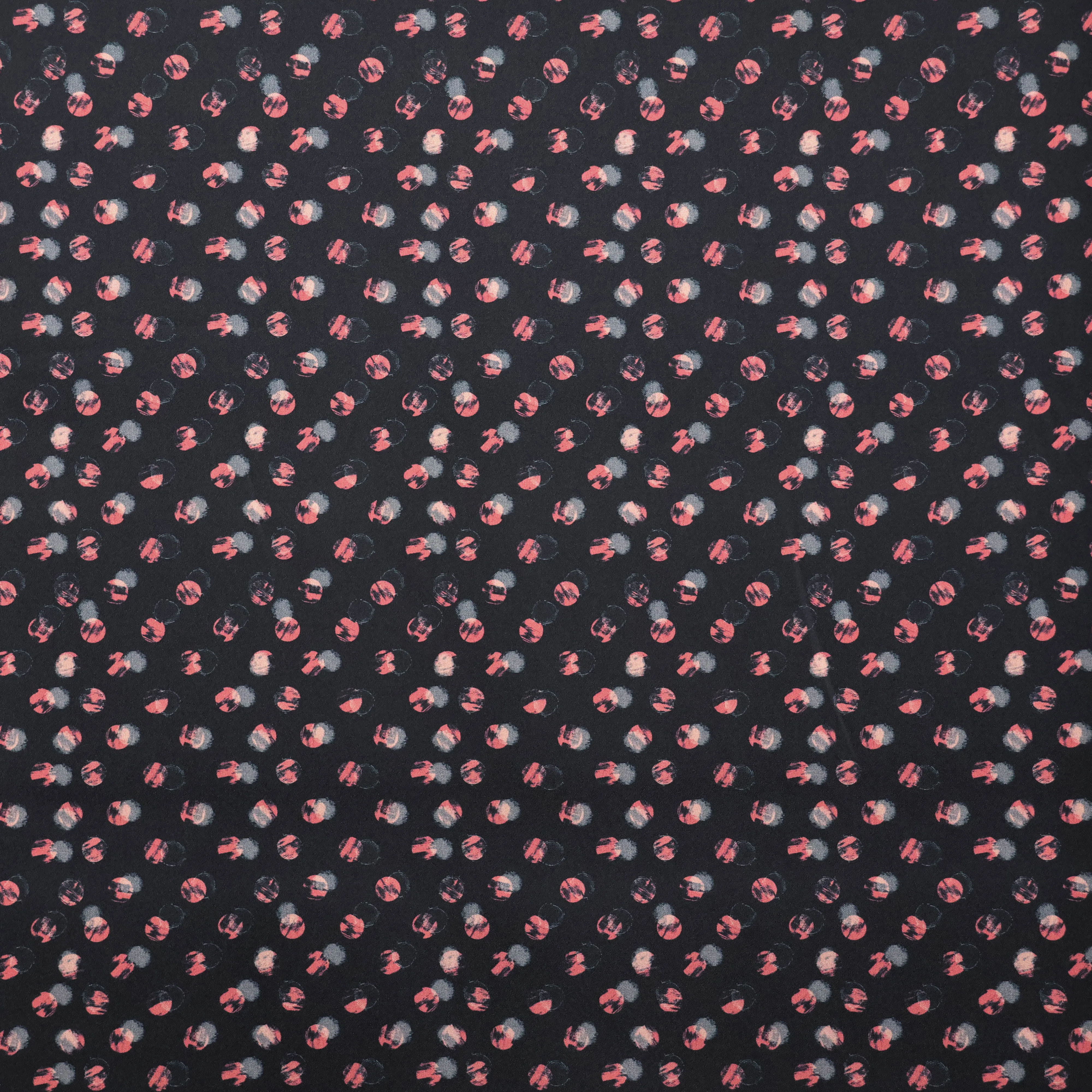 Polyester zwart met bollen - A La Ville