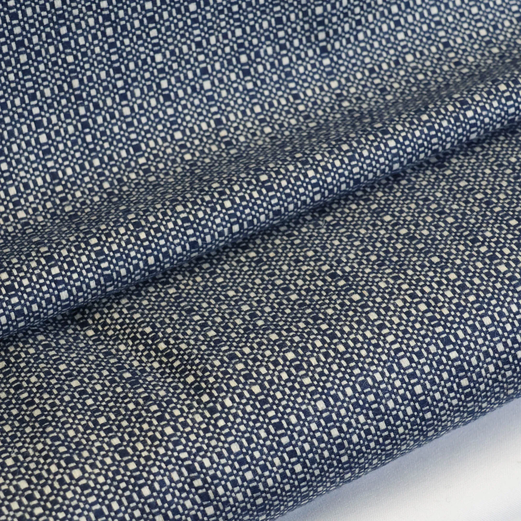 Tweed blauw patroon