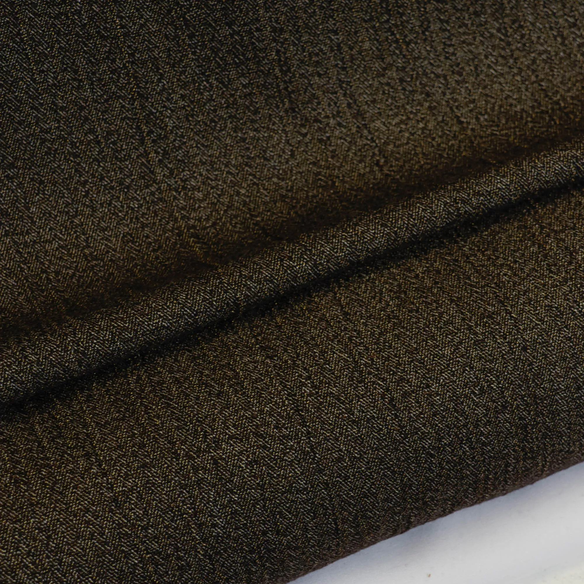 Tweed bruin en geel