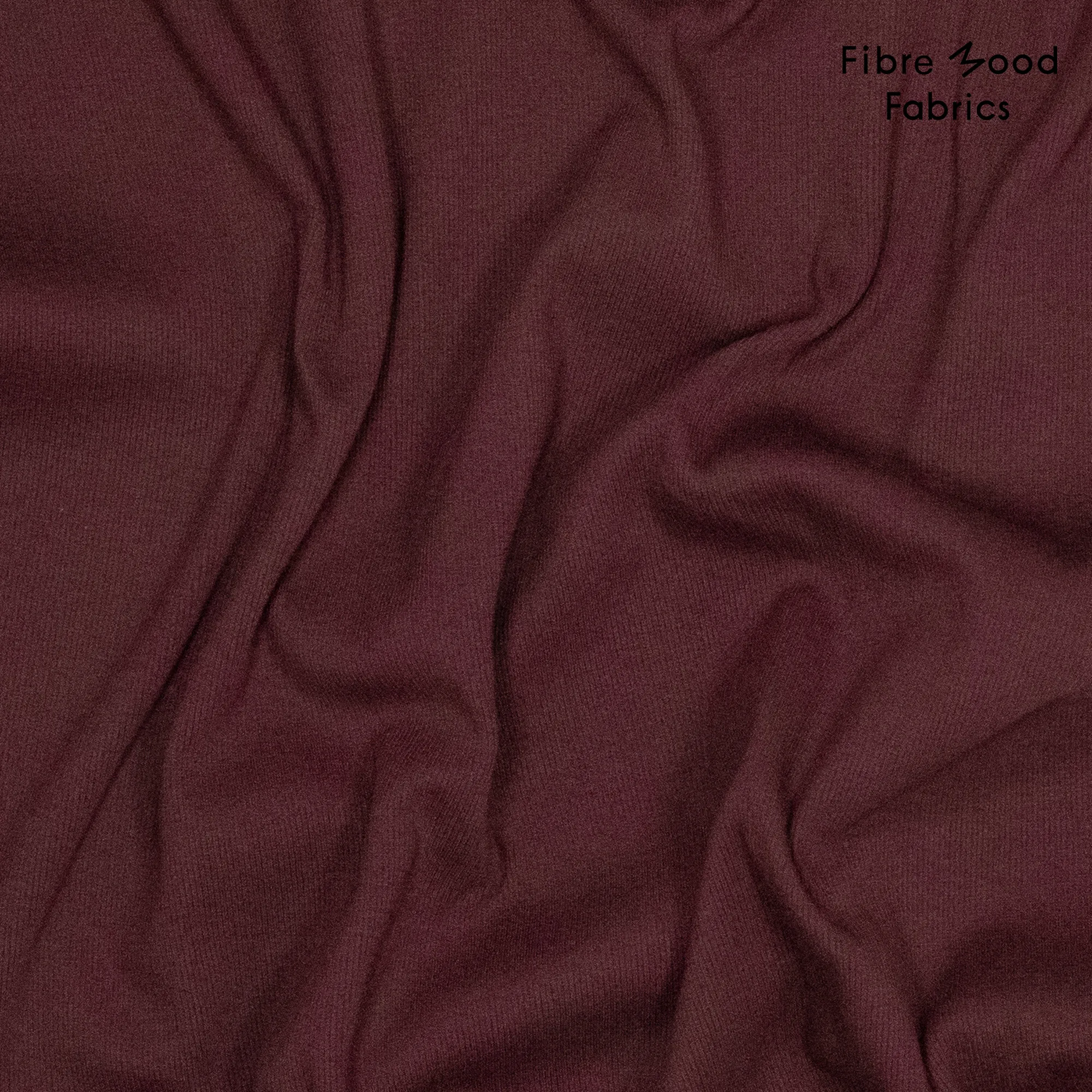 Boordstof rib donkerbruin - Fibre Mood