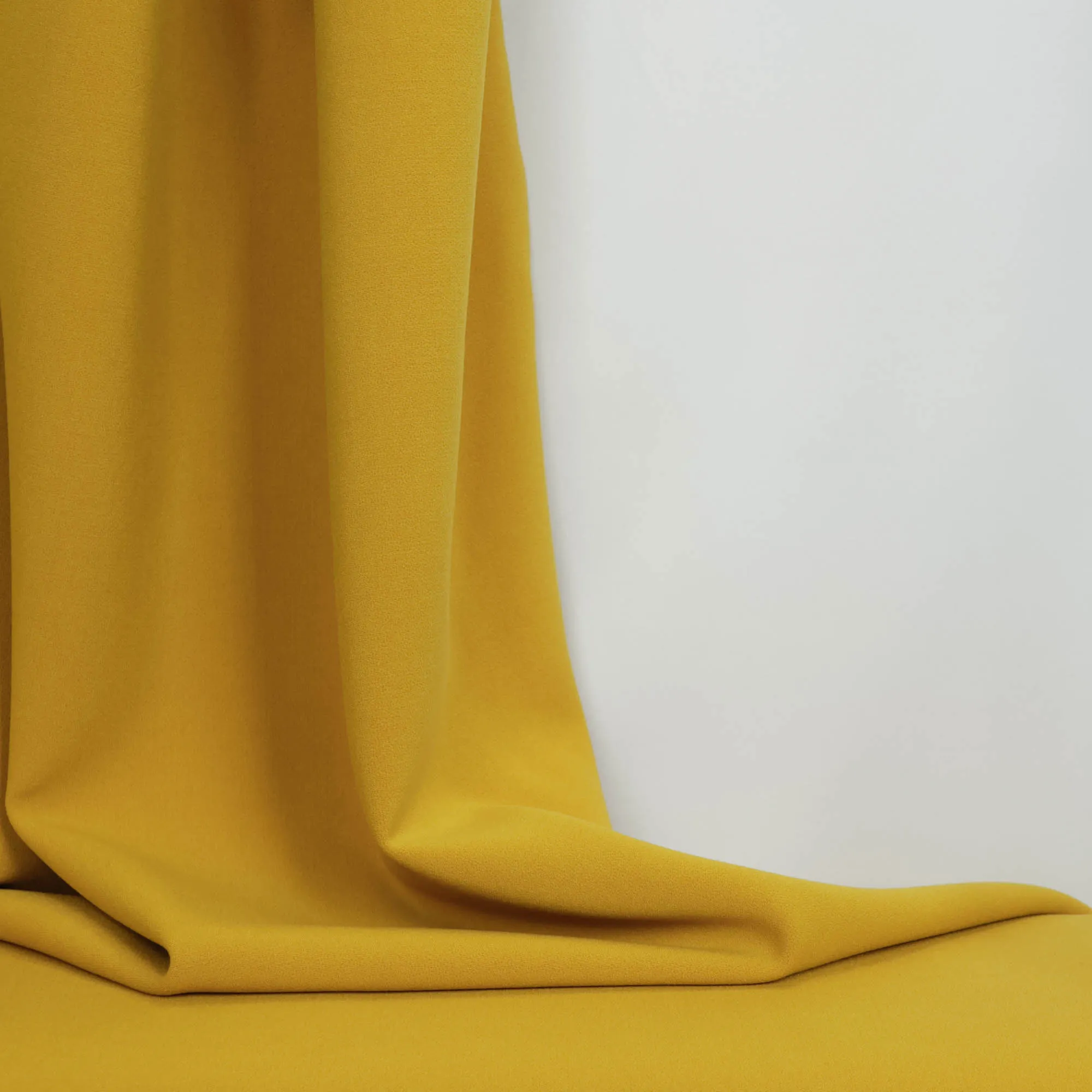 Stretch polyester mosterd