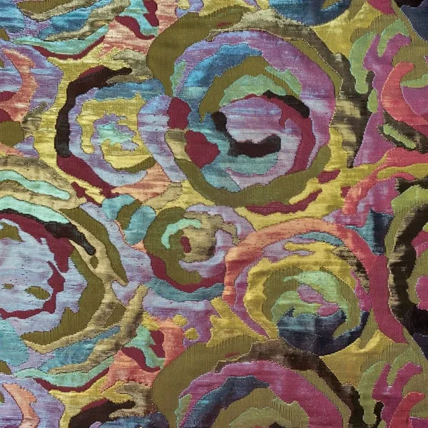 Jacquard bloemen metallic glanzend - The Fashion Basement