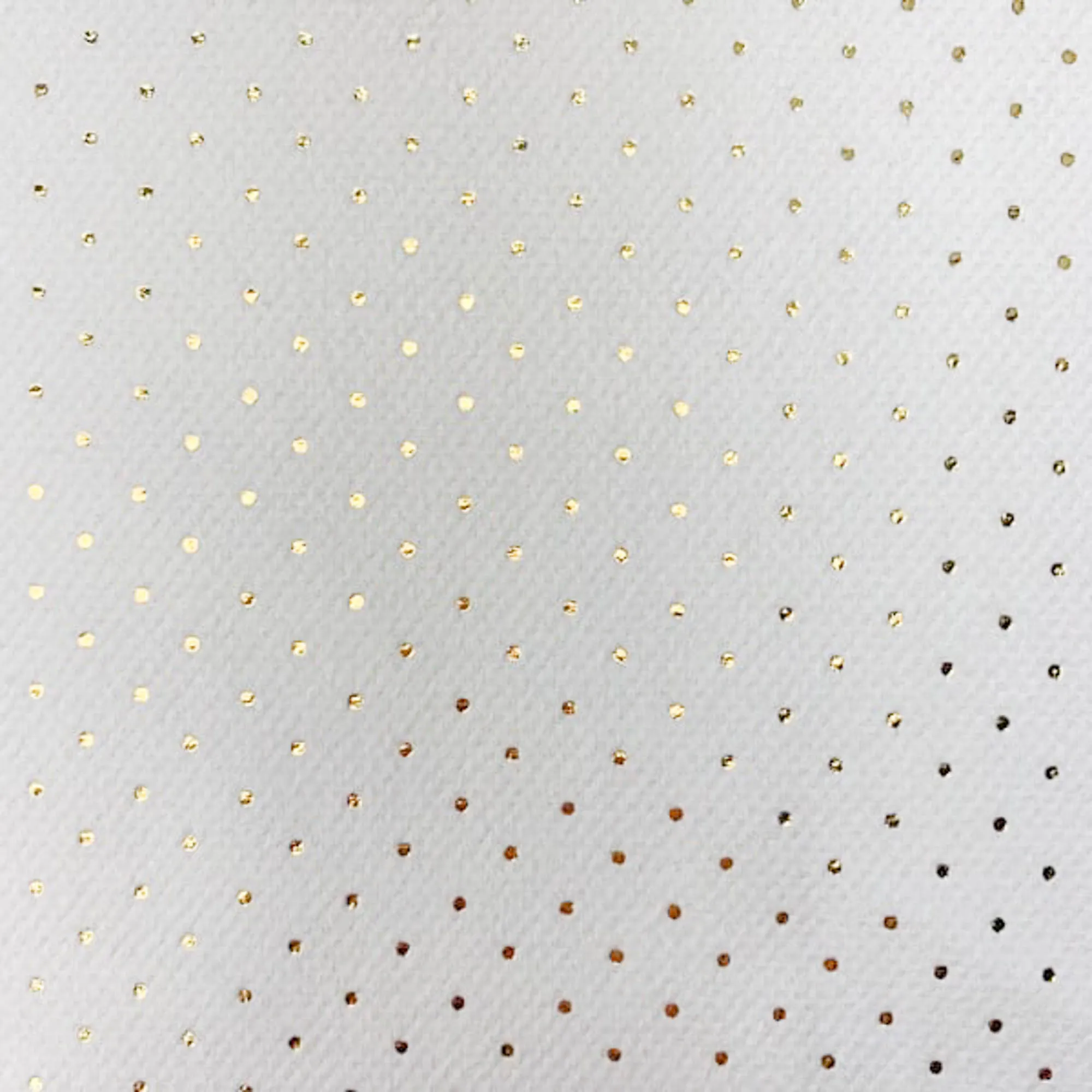 Mantelstof wit met gouden bolletjes - The Fashion Basement