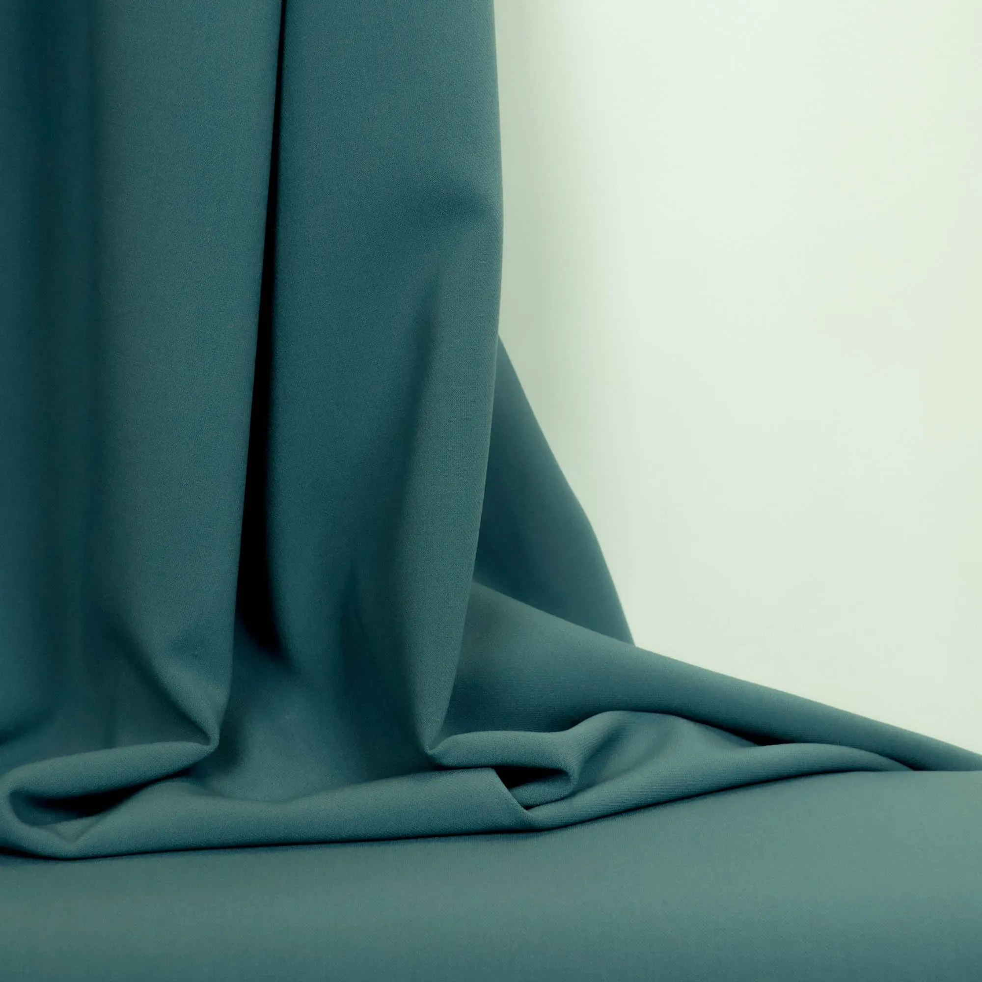 Stretch polyester blauwgroen - A La Ville