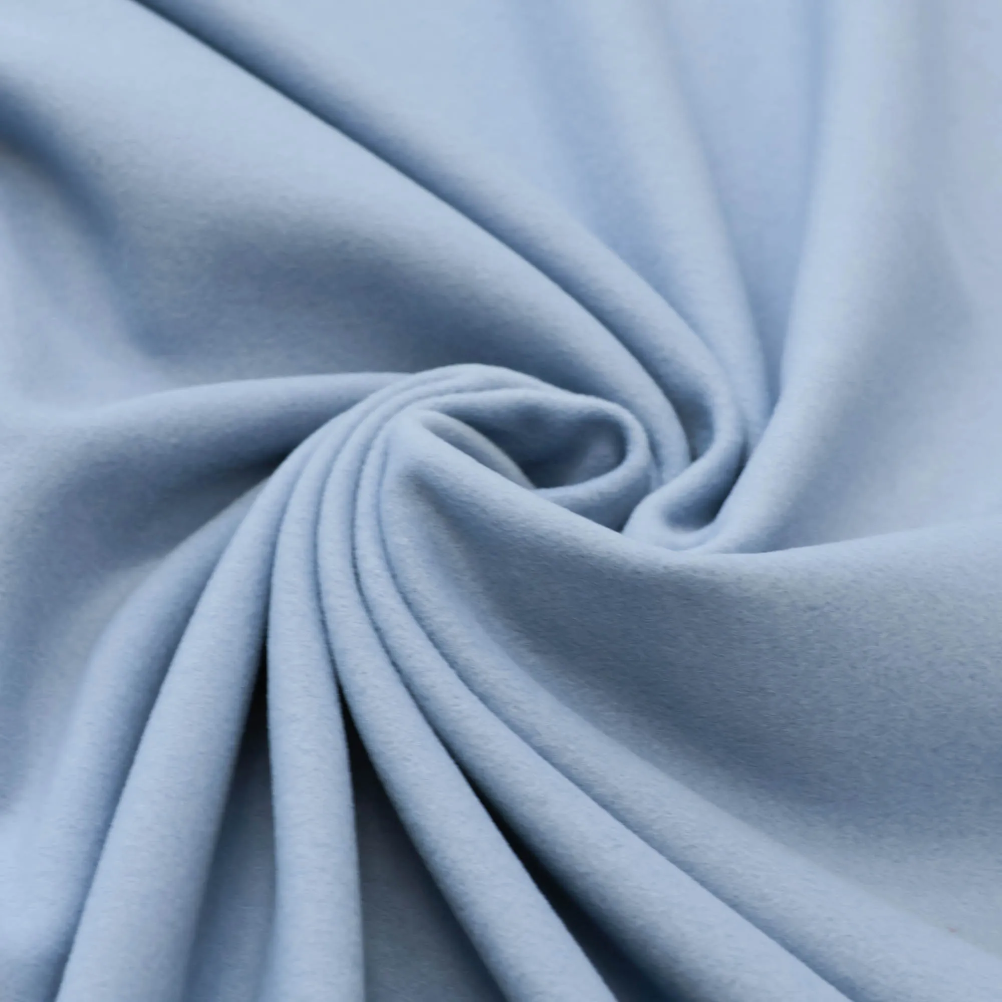 Wol cashmere mantelstof in hemelblauw - Lorré