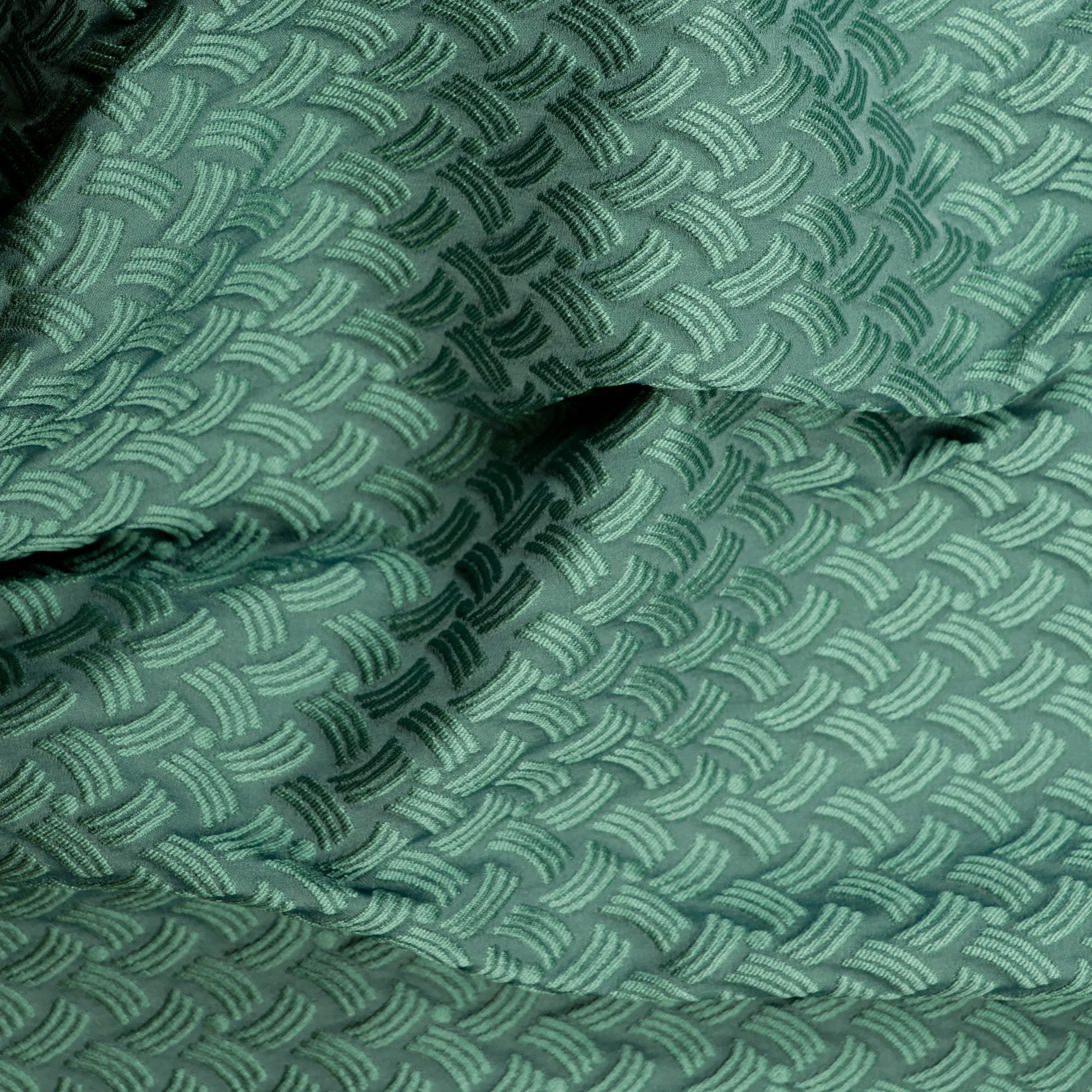 Jacquard turquoise met abstract patroon - Lorré