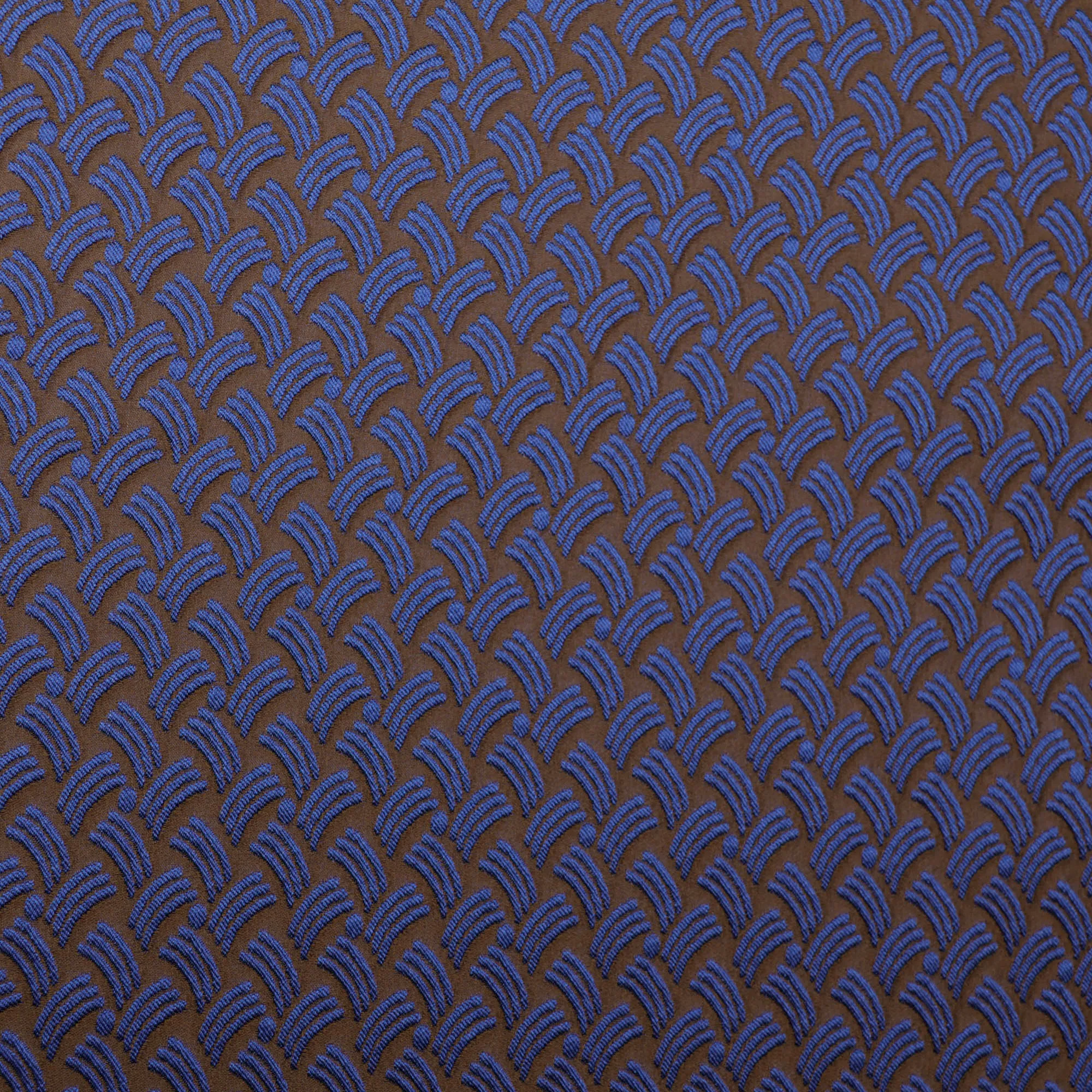 Jacquard blauw met abstract patroon - Lorré