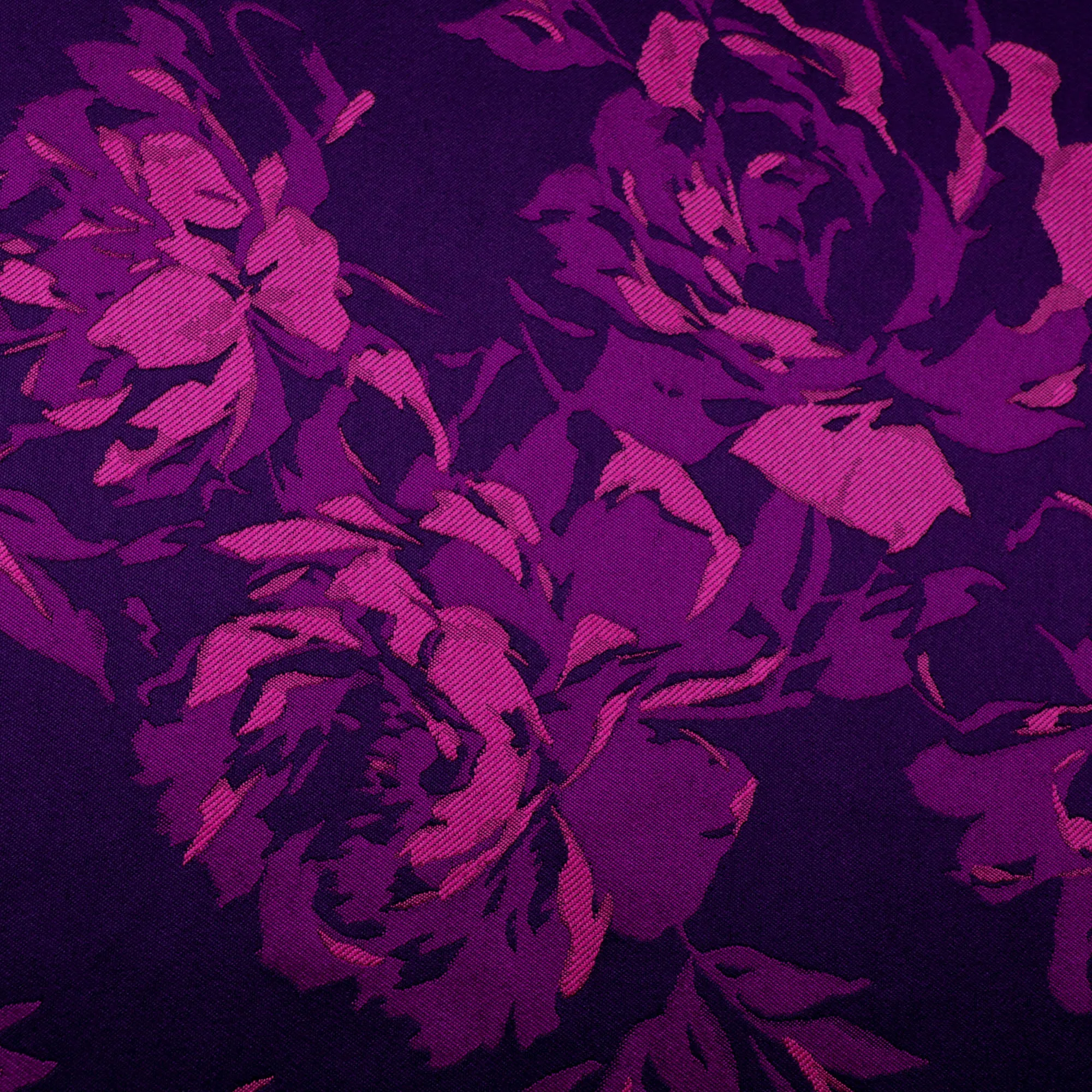 Jacquard met paars/roze bloemen - Lorré