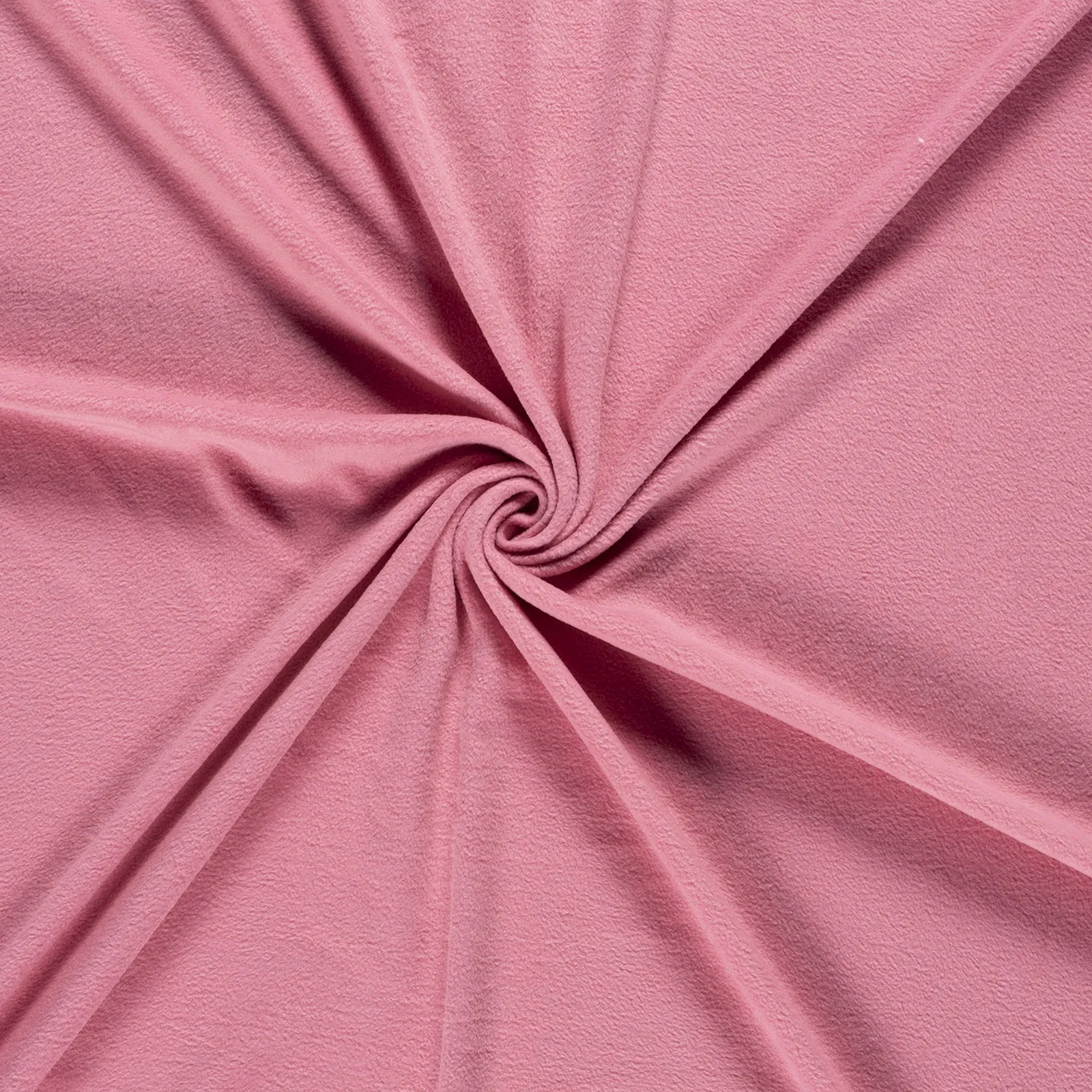 Polar fleece stof brushed effen donkerroos