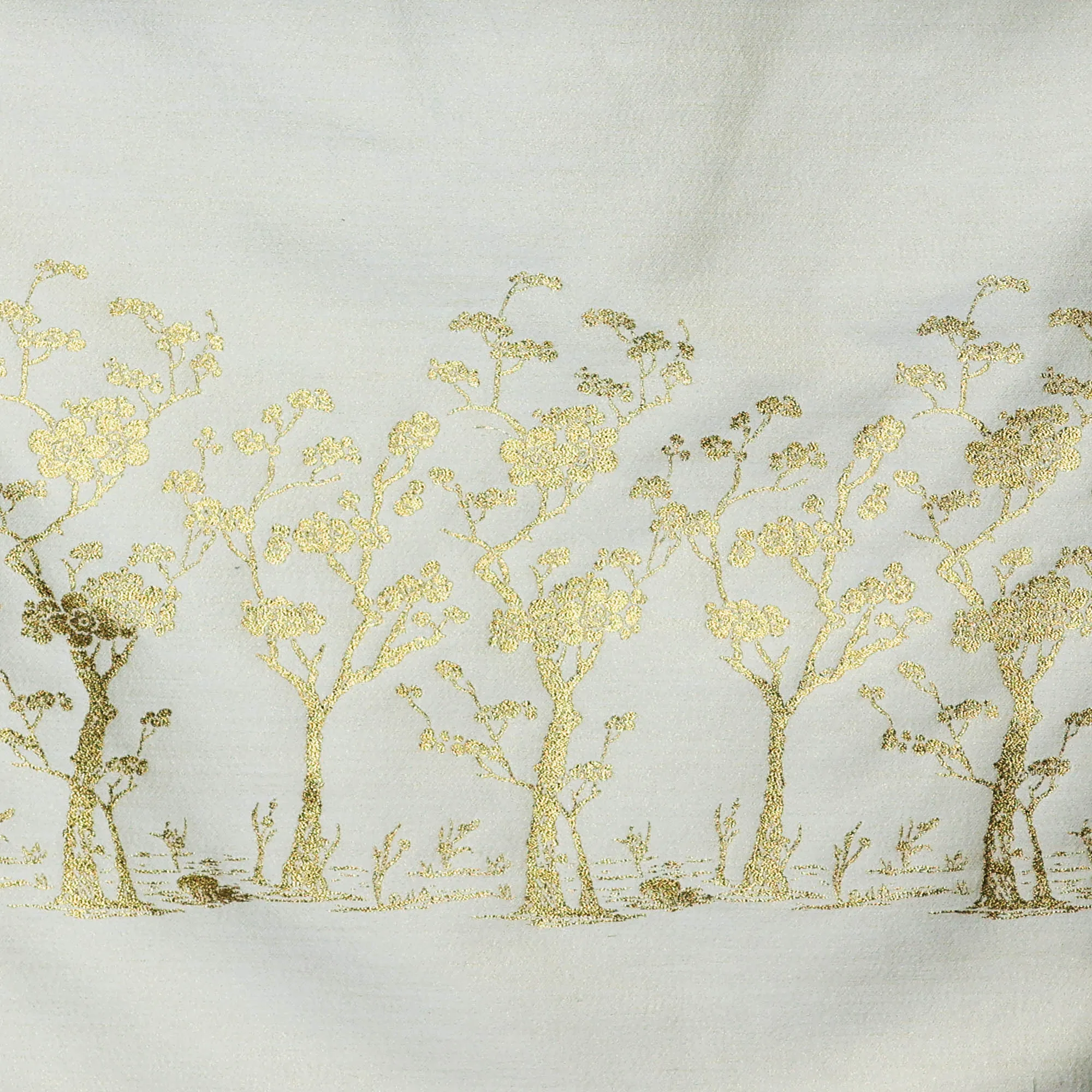 Paneel jacquard wit met glitter en gouden bomen - Lorré