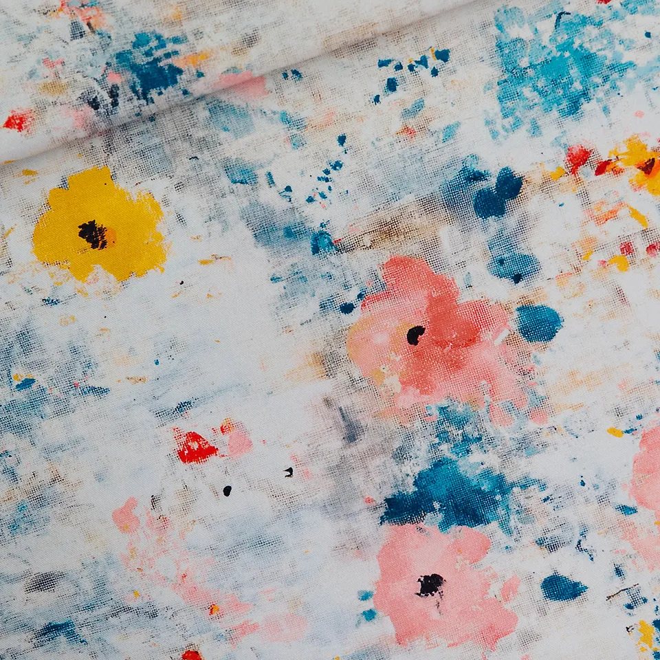 Canvas met geschilderde bloemen - See you at six