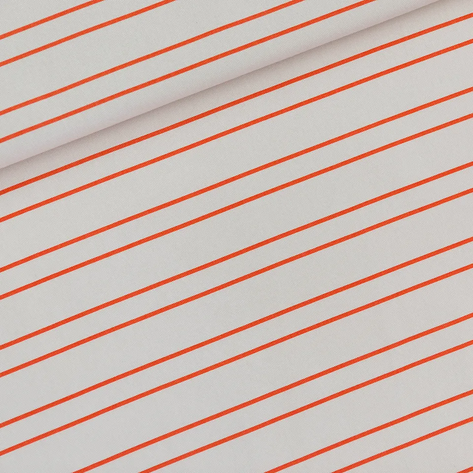 Canvas wit met rode horizontale strepen - See you at six