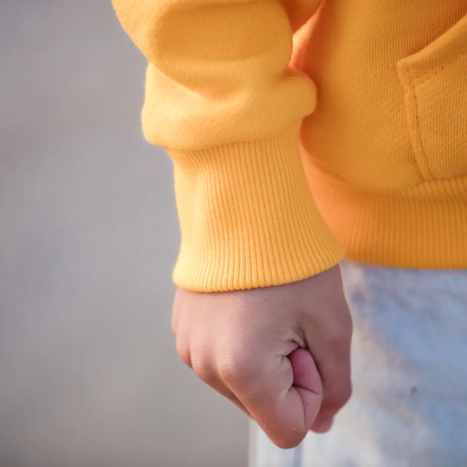 Geribbelde tricot effen geel - See you at six