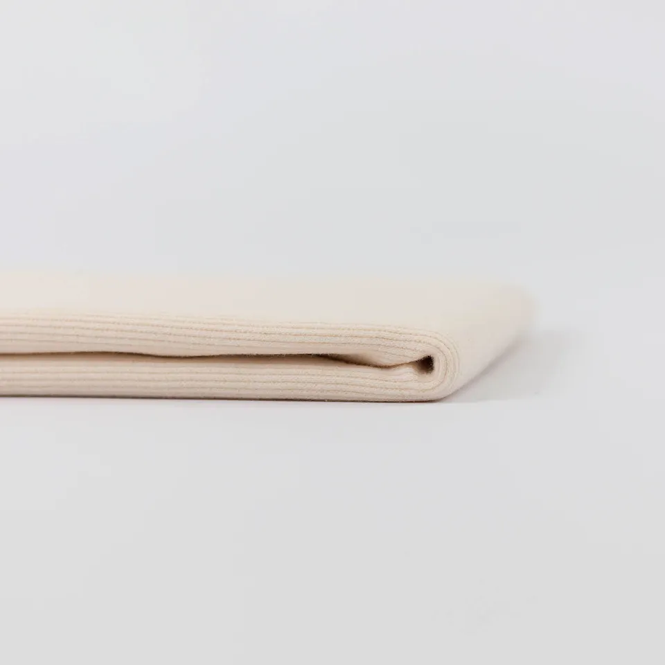 Geribbelde tricot effen licht beige - See you at six