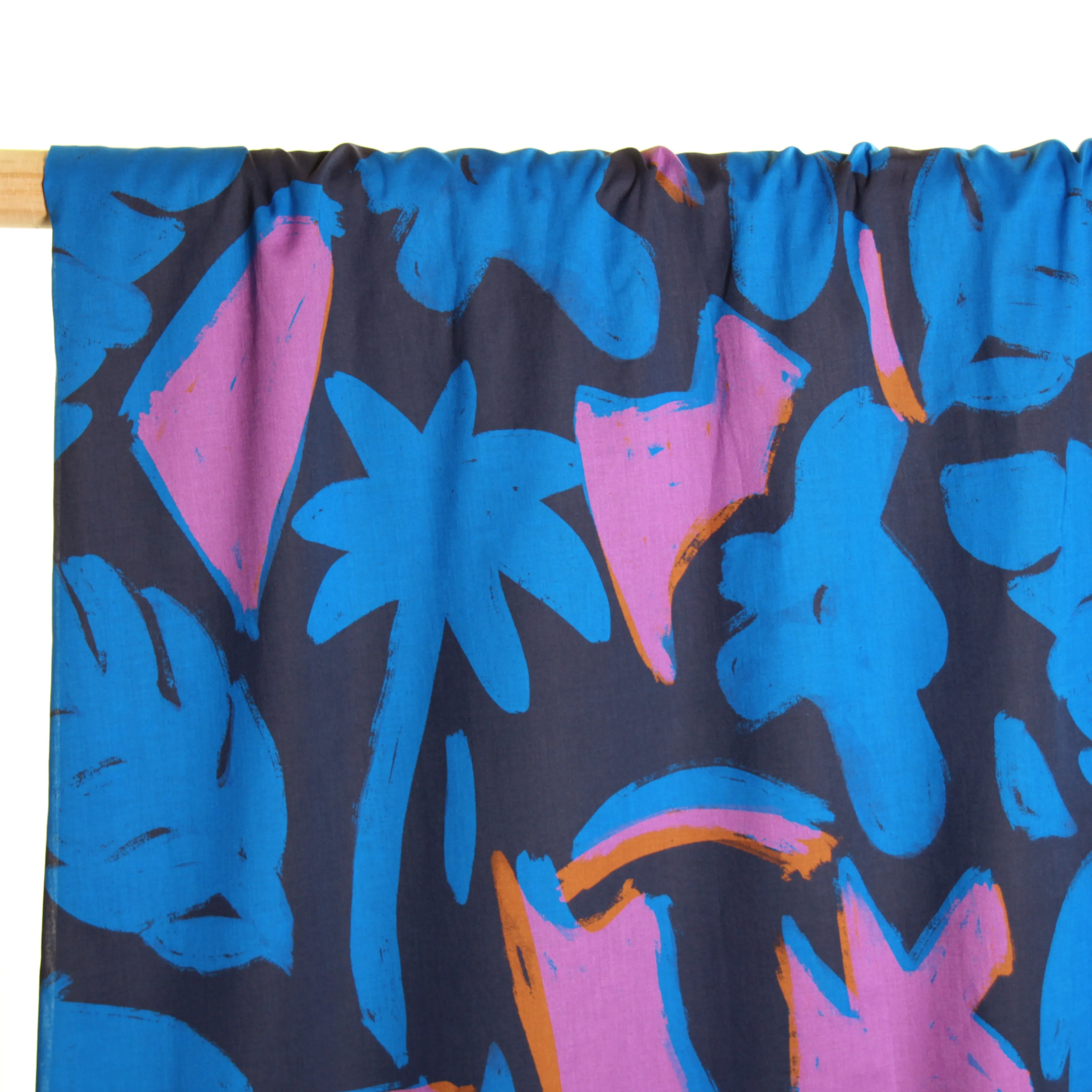 Katoen blauw met print - Atelier Jupe