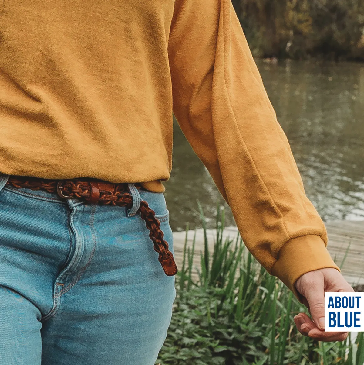 Spons badstof goud - About blue fabrics