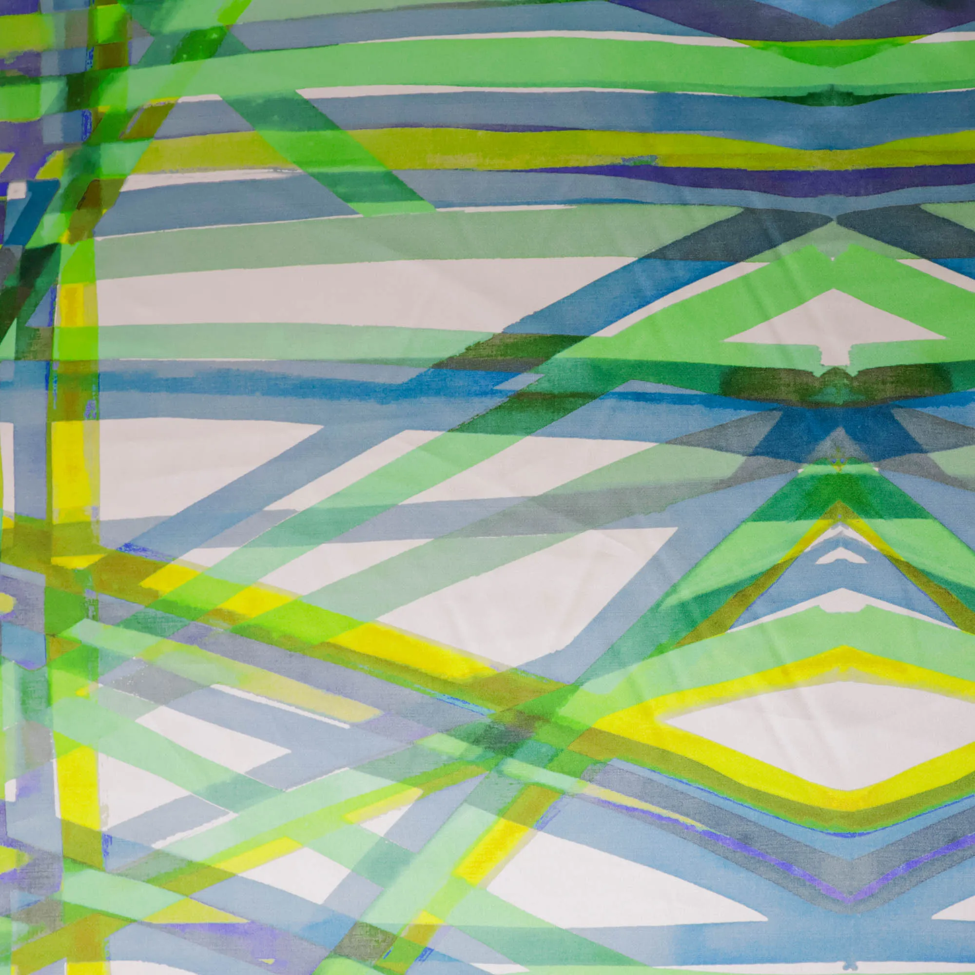Satijn groen blauw - Lorré