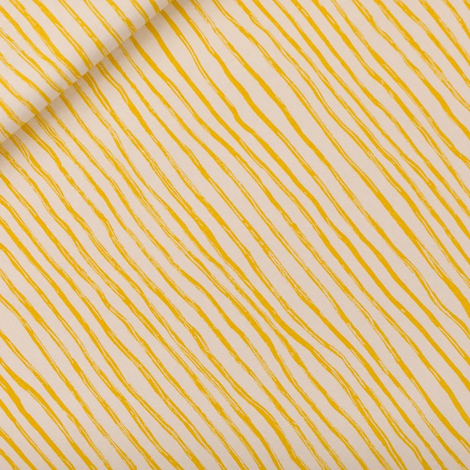 Canvas Wiggly Verticals Yellow - See you at six