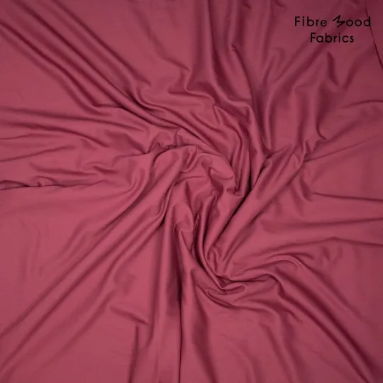 Polyester viscose twill stretch bordeaux - Fibre Mood