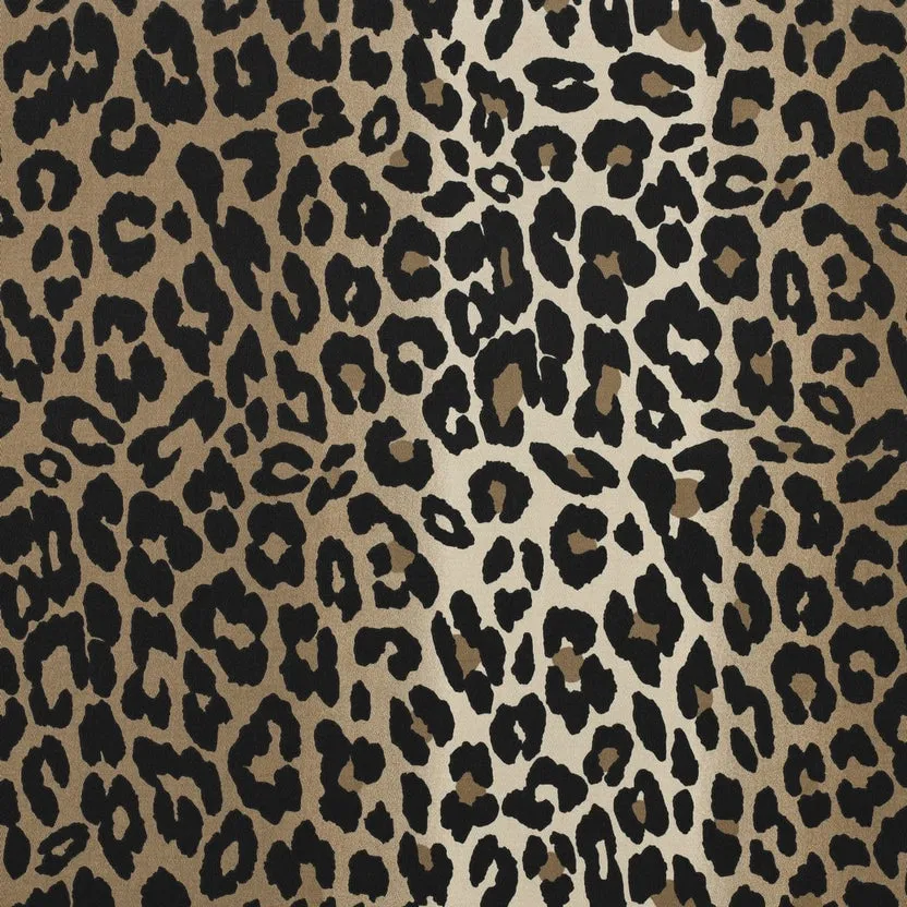 Katoen twill stretch met luipaardprint - Poppy