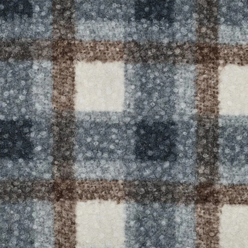 Boucle geruit grijs - Poppy