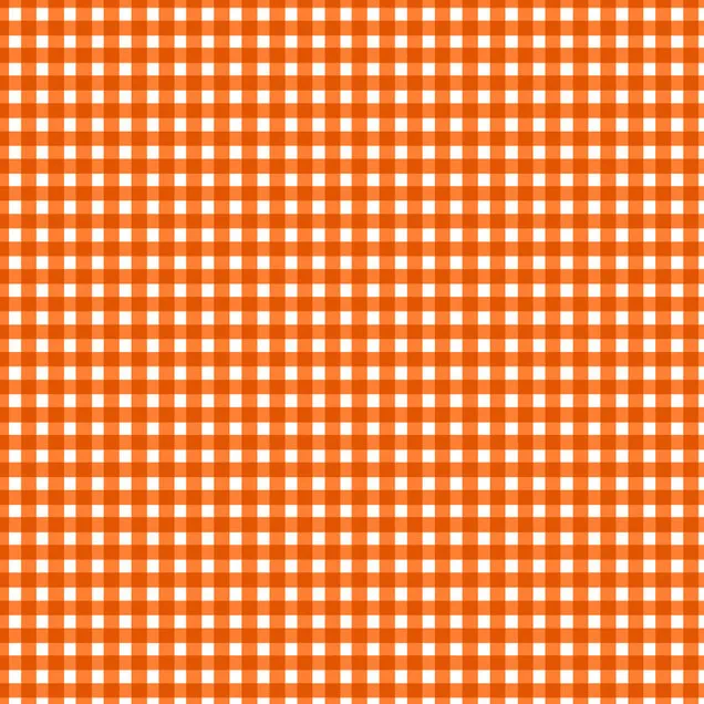 Baumwolle kariert weiß/orange
