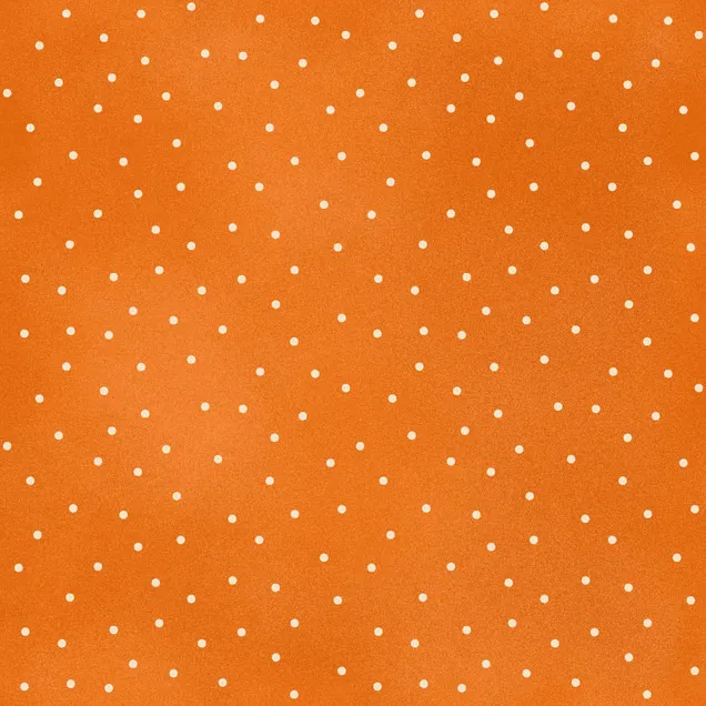 Baumwolle orange mit weißen Pünktchen