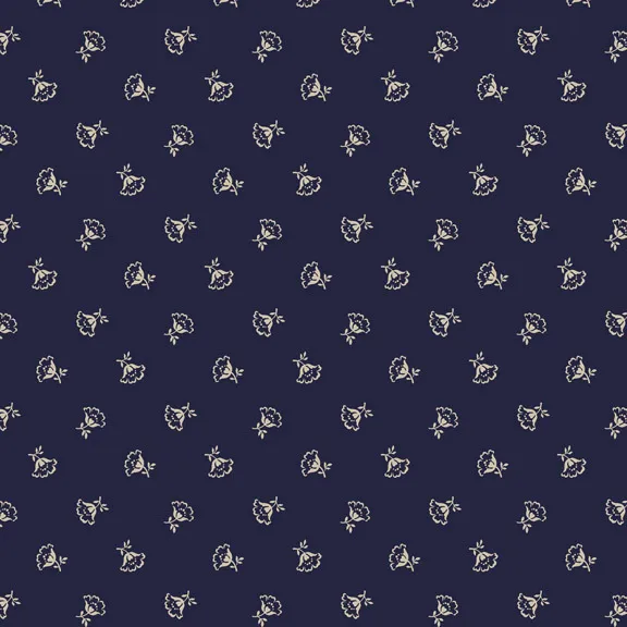 Baumwolle marineblau mit Print