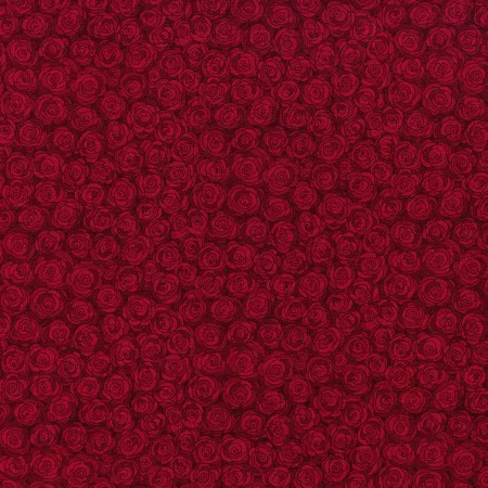 Baumwolle bordeaux mit Rosen