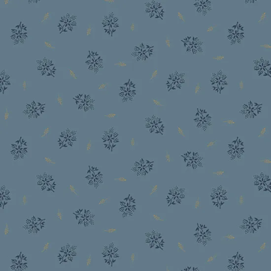 Baumwolle blau mit Druck