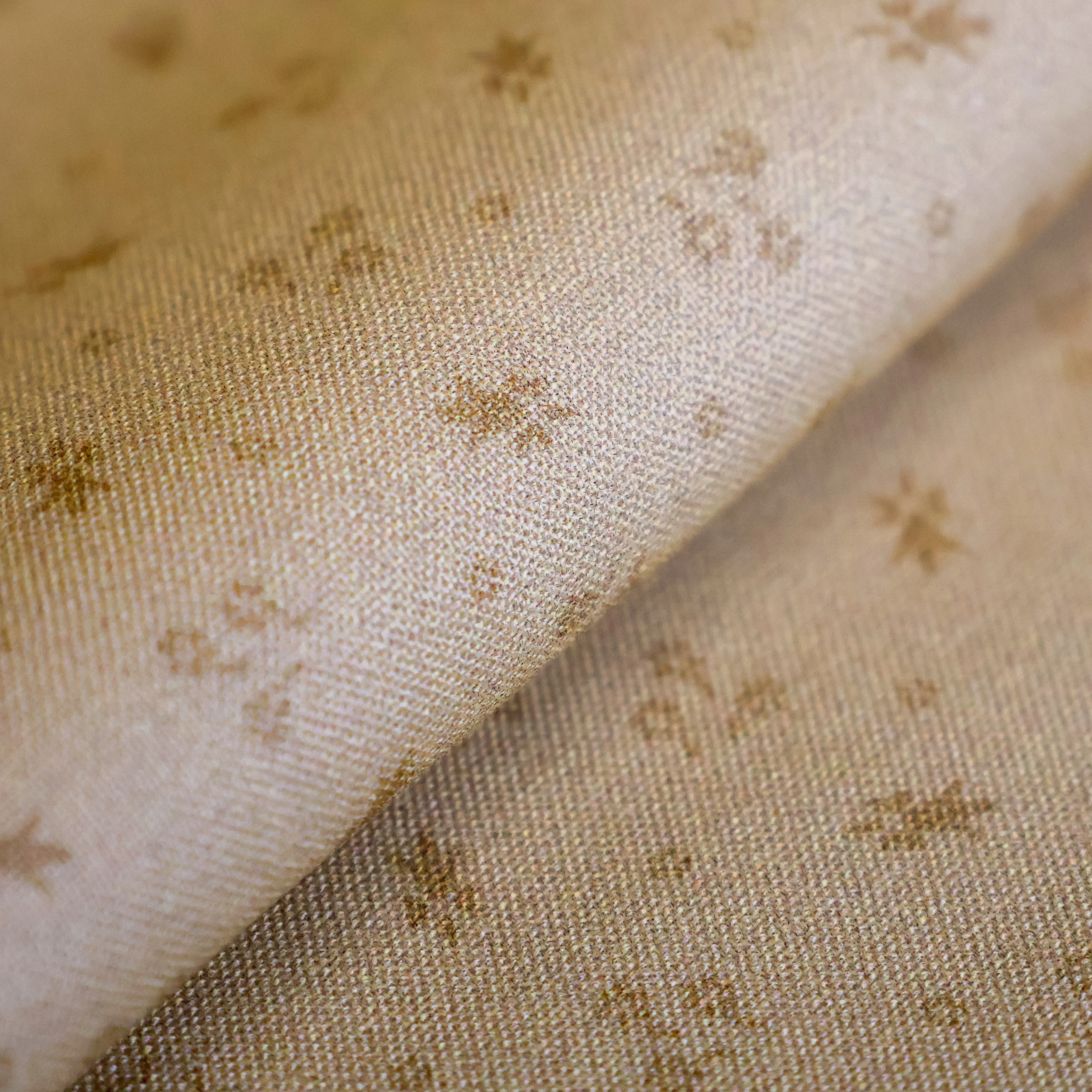 Baumwolle beige mit abstraktem Motiv