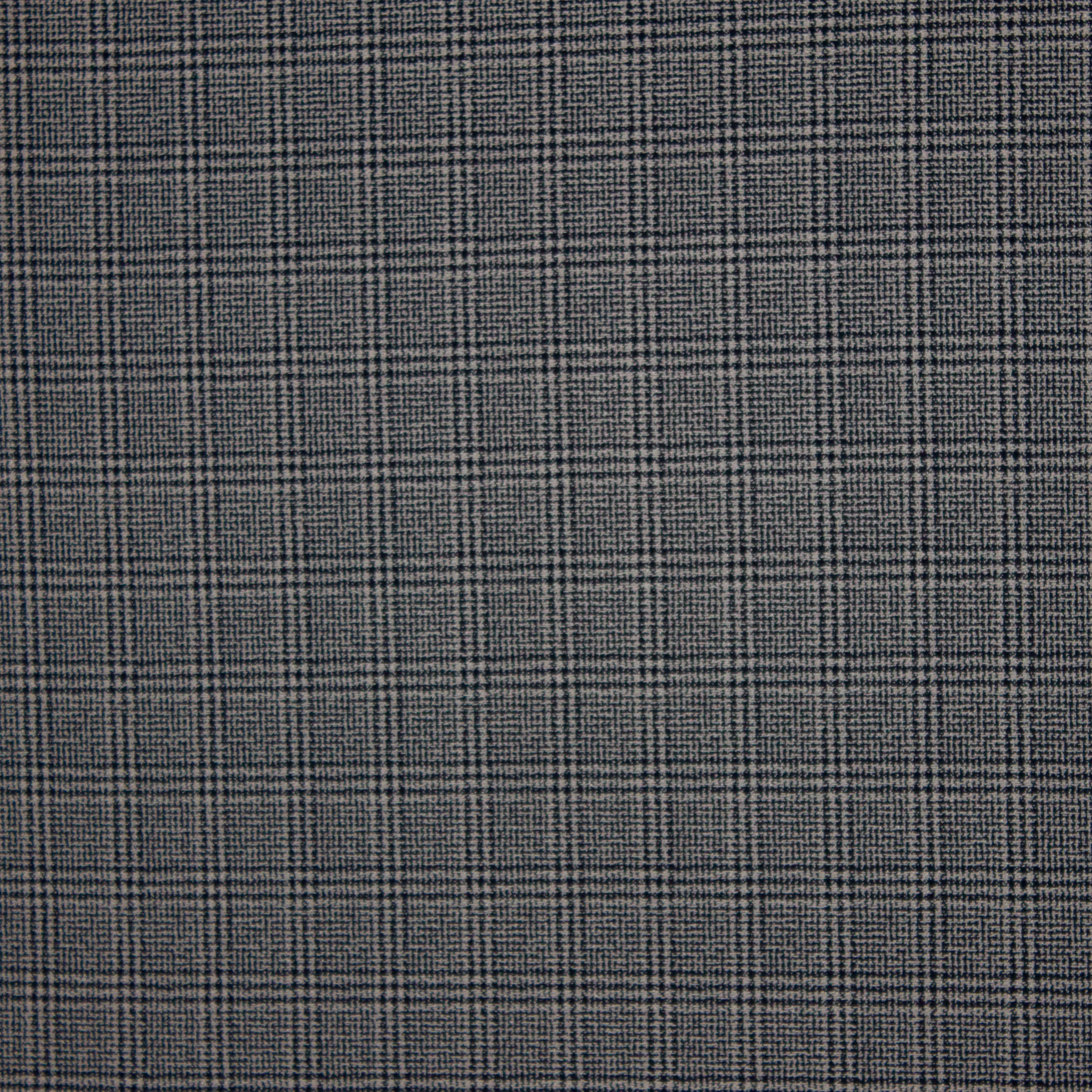Viscose stof met prince de galles print in blauw