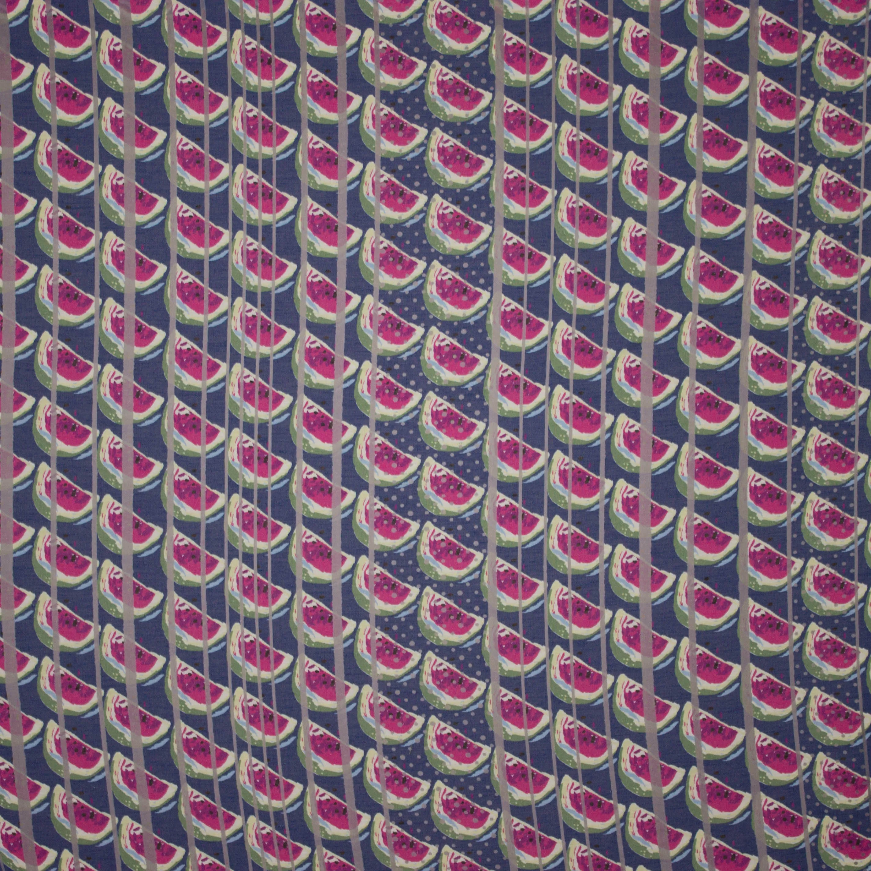 Viscose voile in blauw met print - Milliblu's