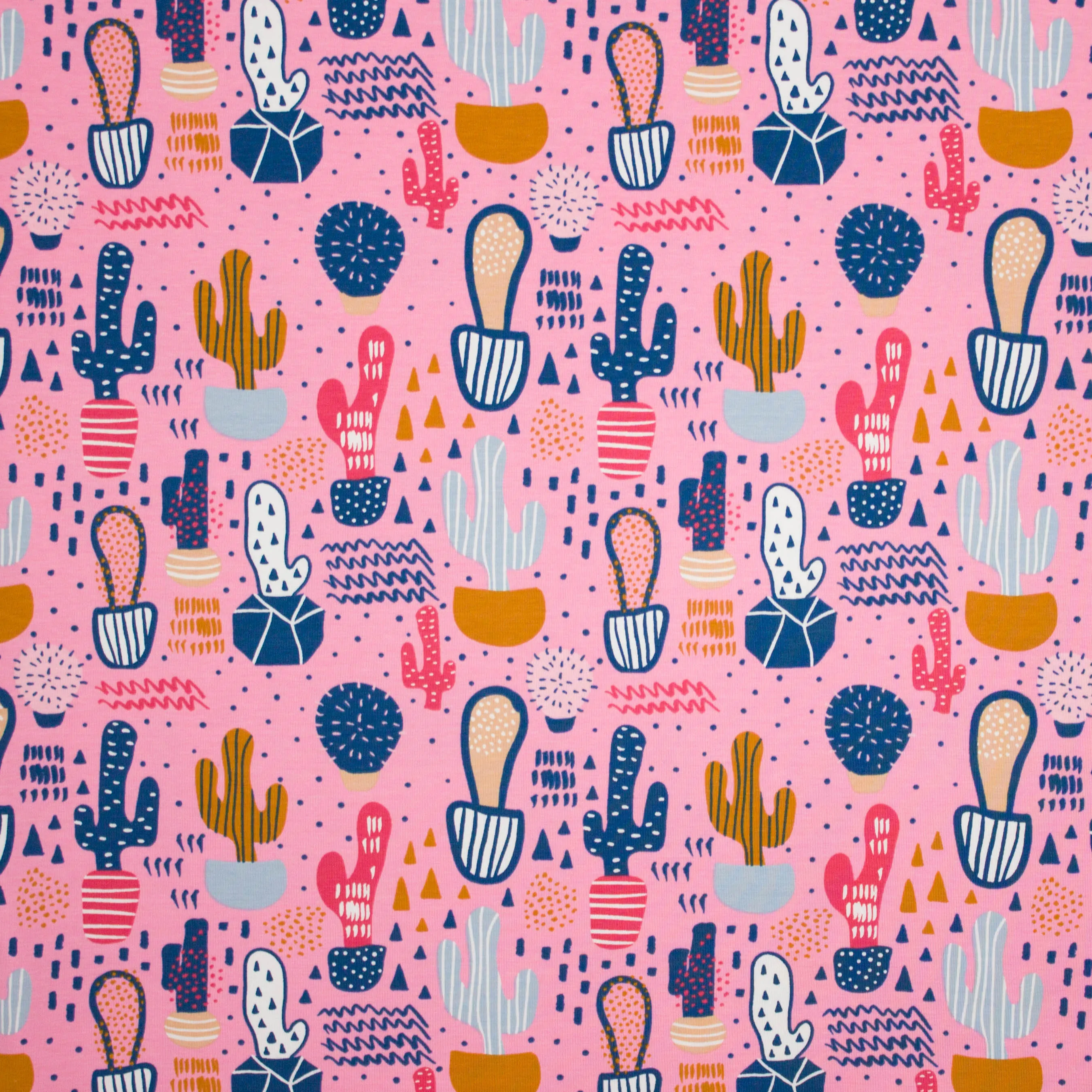 Roze tricot met cactussen motief