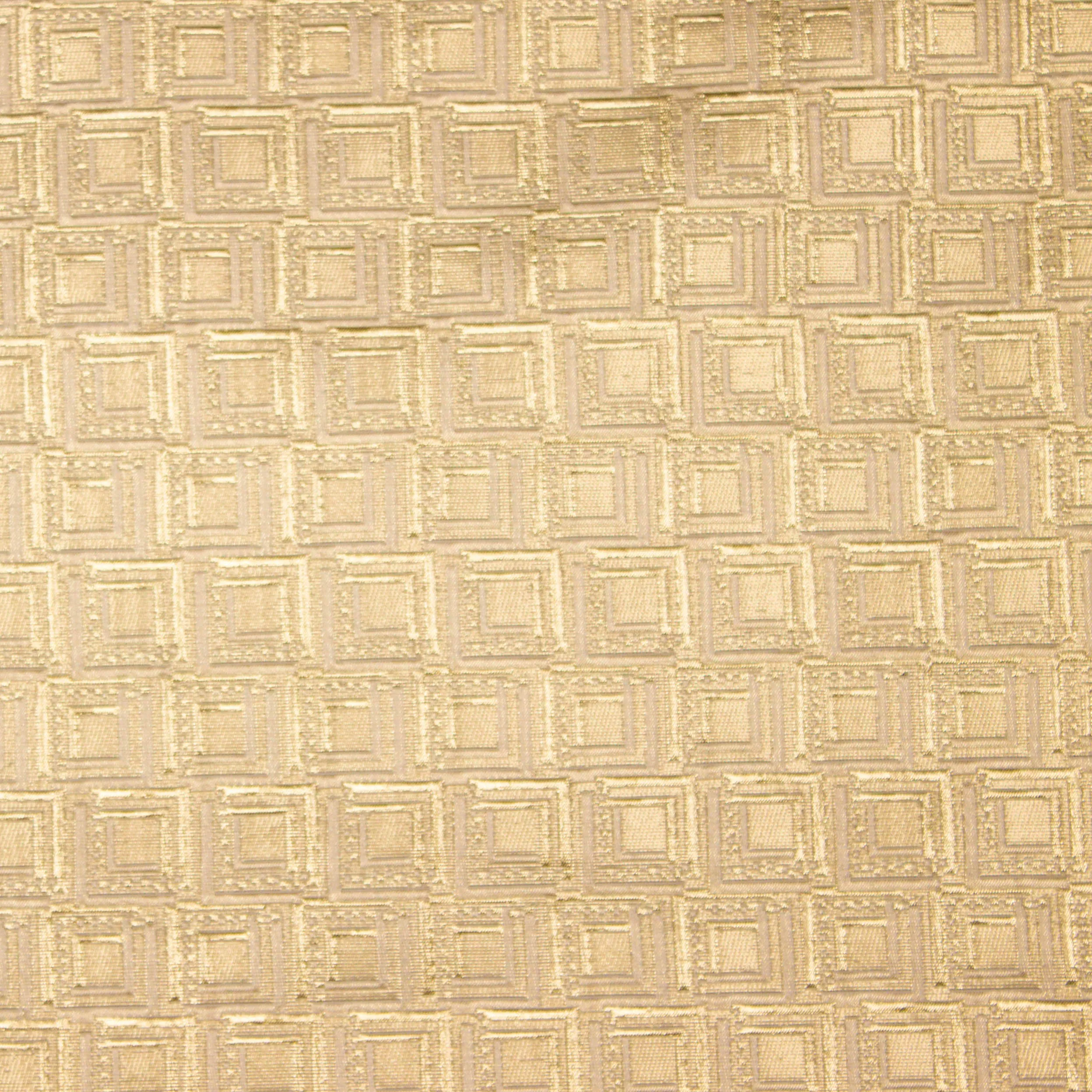 Italiaans jacquard met gouden en beige abstract motief