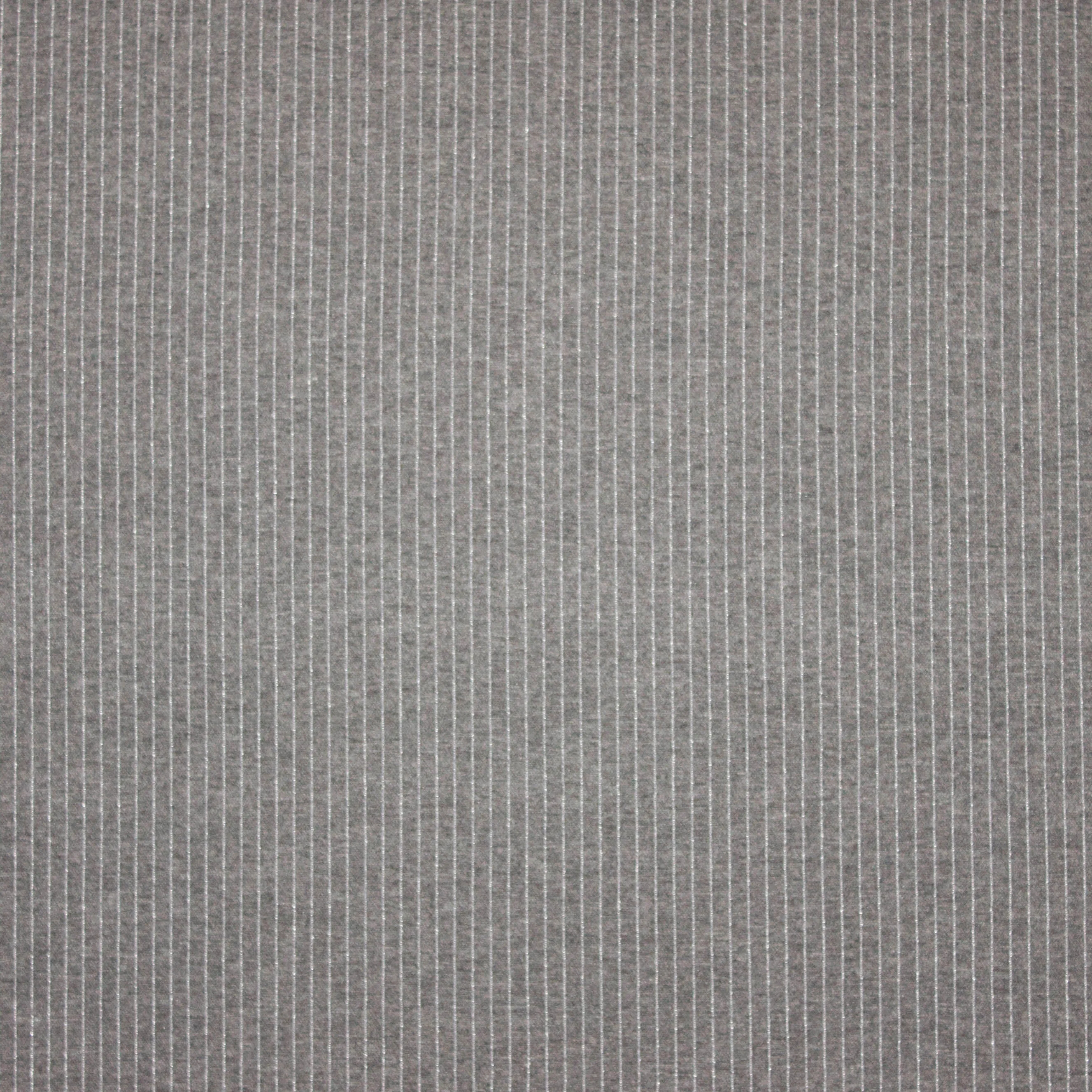 Grijze tricot met zilveren glitter streepjes