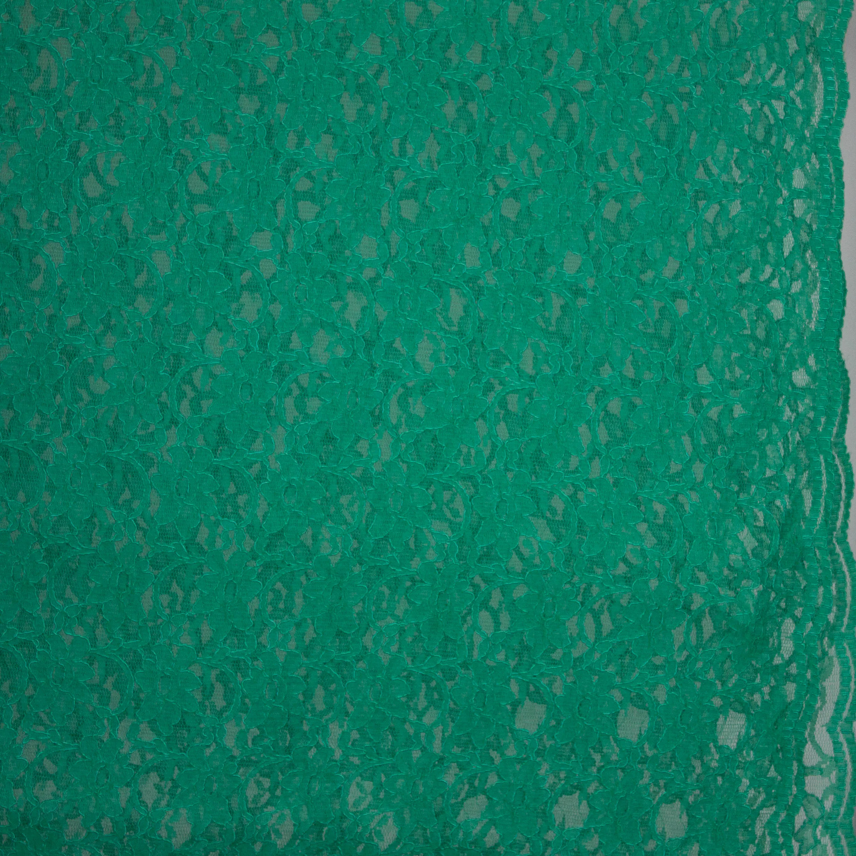 Kant groen bloemen