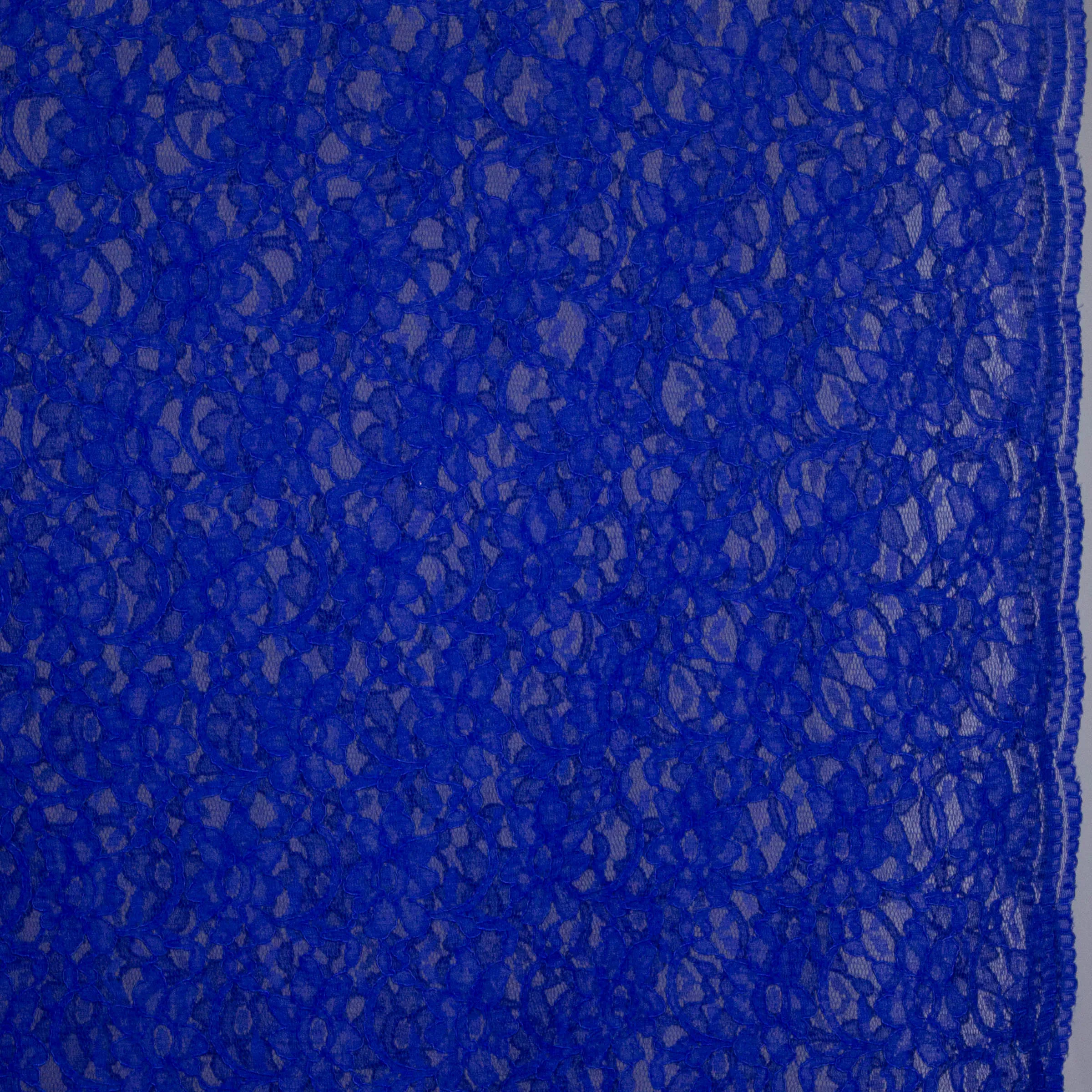 Kant fel blauw bloemen
